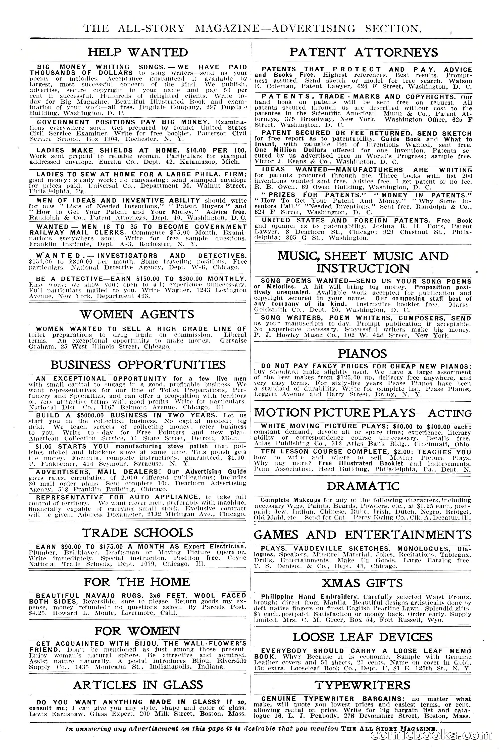 The All-Story Magazine, Dec 1913 — page 7 of 266