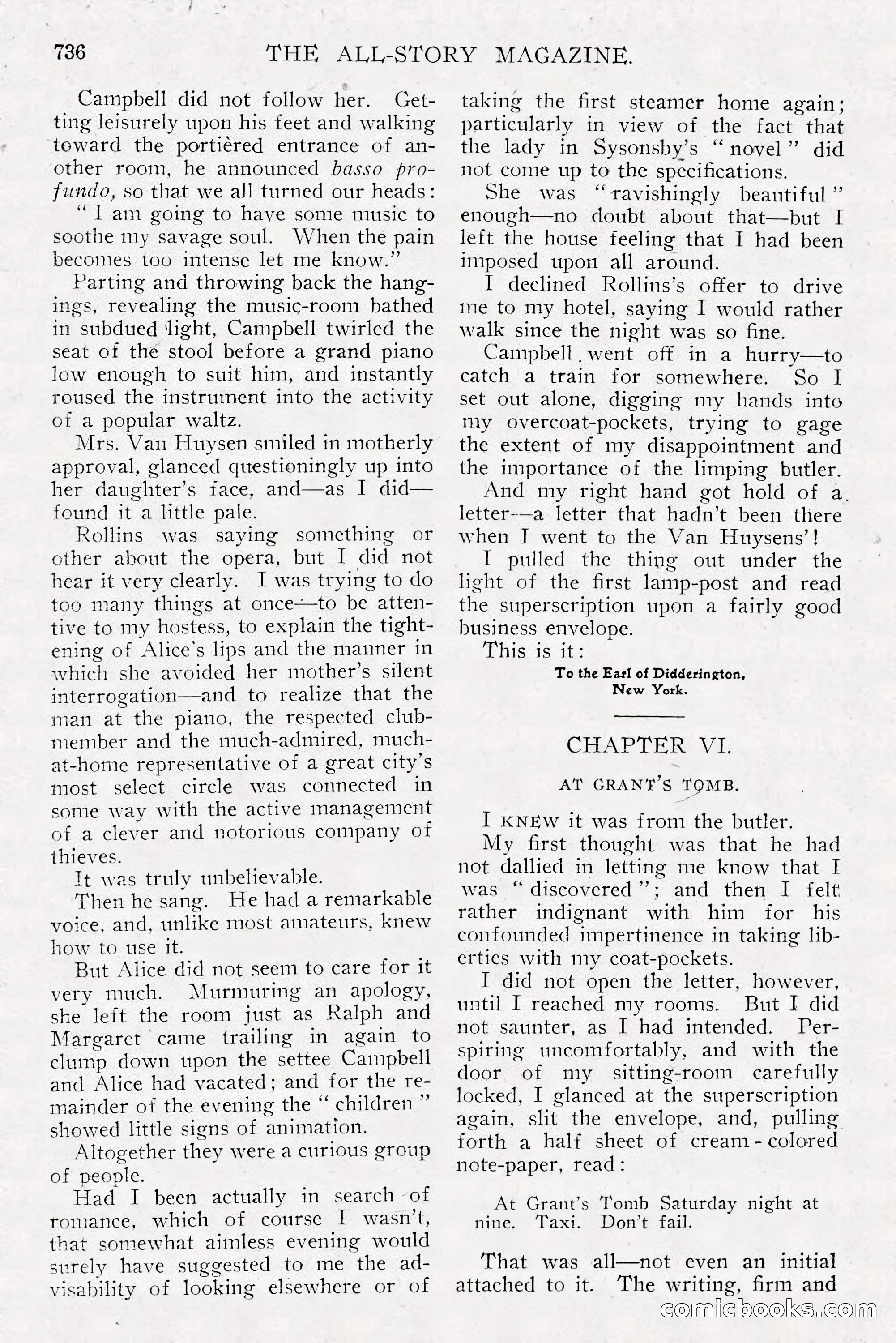 The All-Story Magazine, Dec 1913 — page 26 of 266