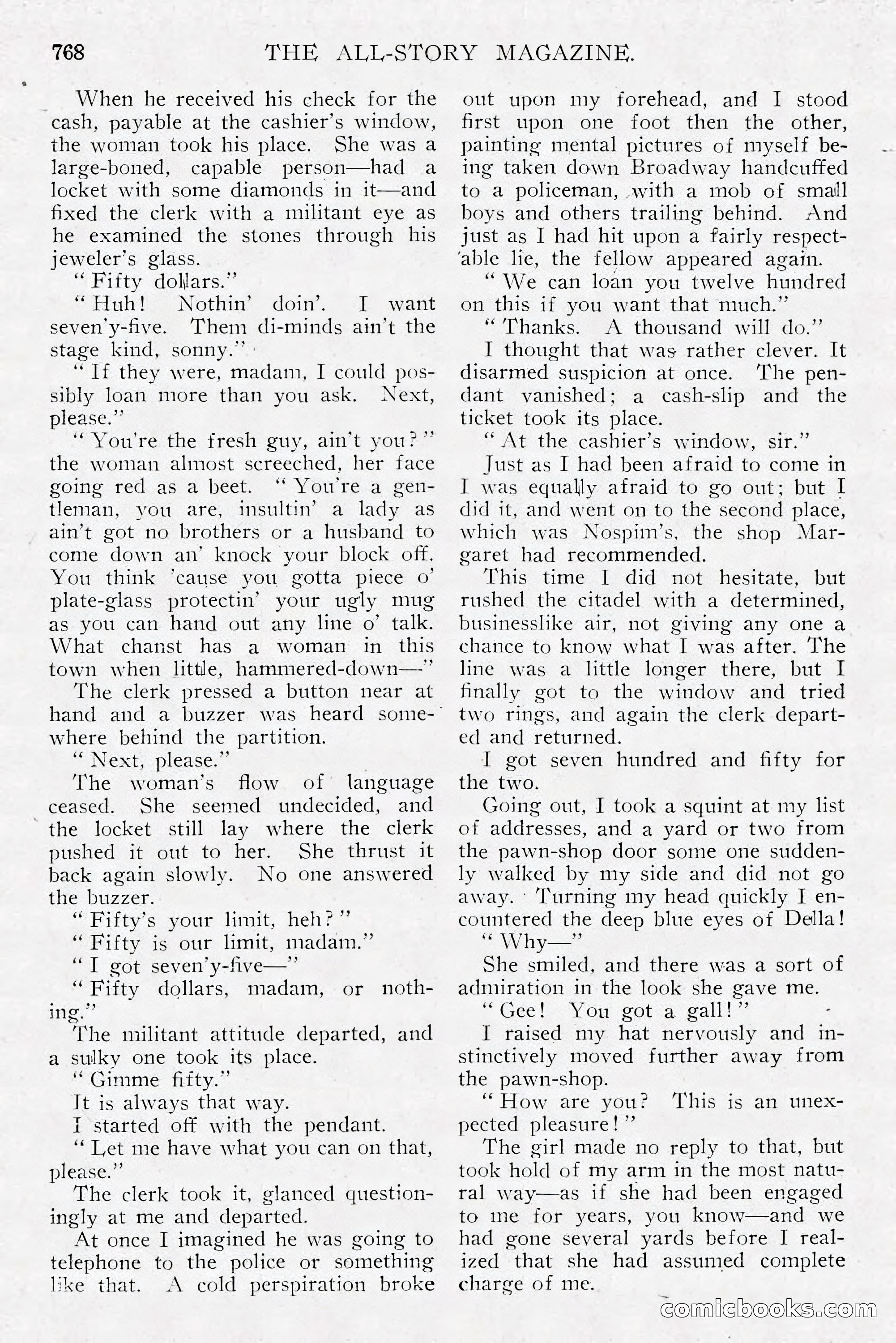 The All-Story Magazine, Dec 1913 — page 58 of 266