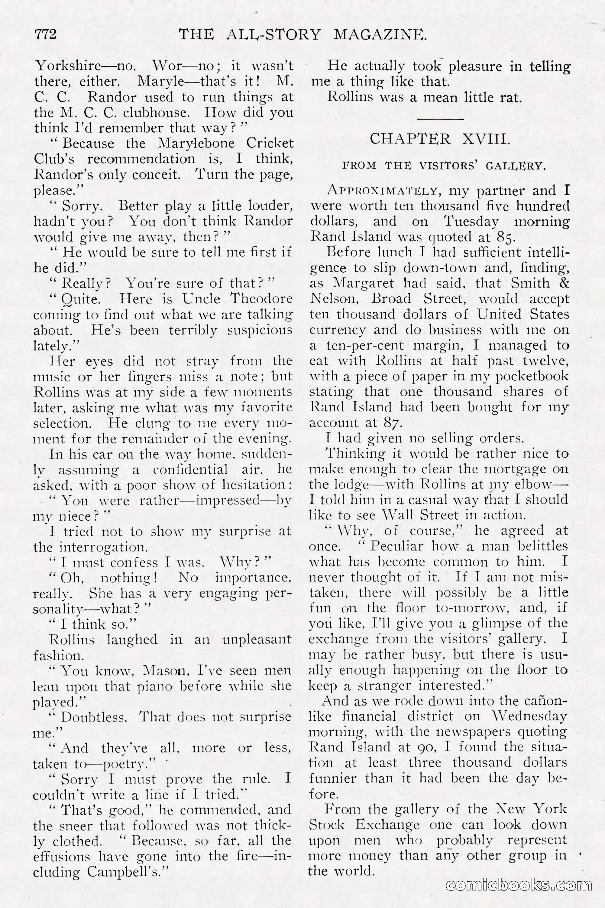 The All-Story Magazine, Dec 1913 — page 62 of 266