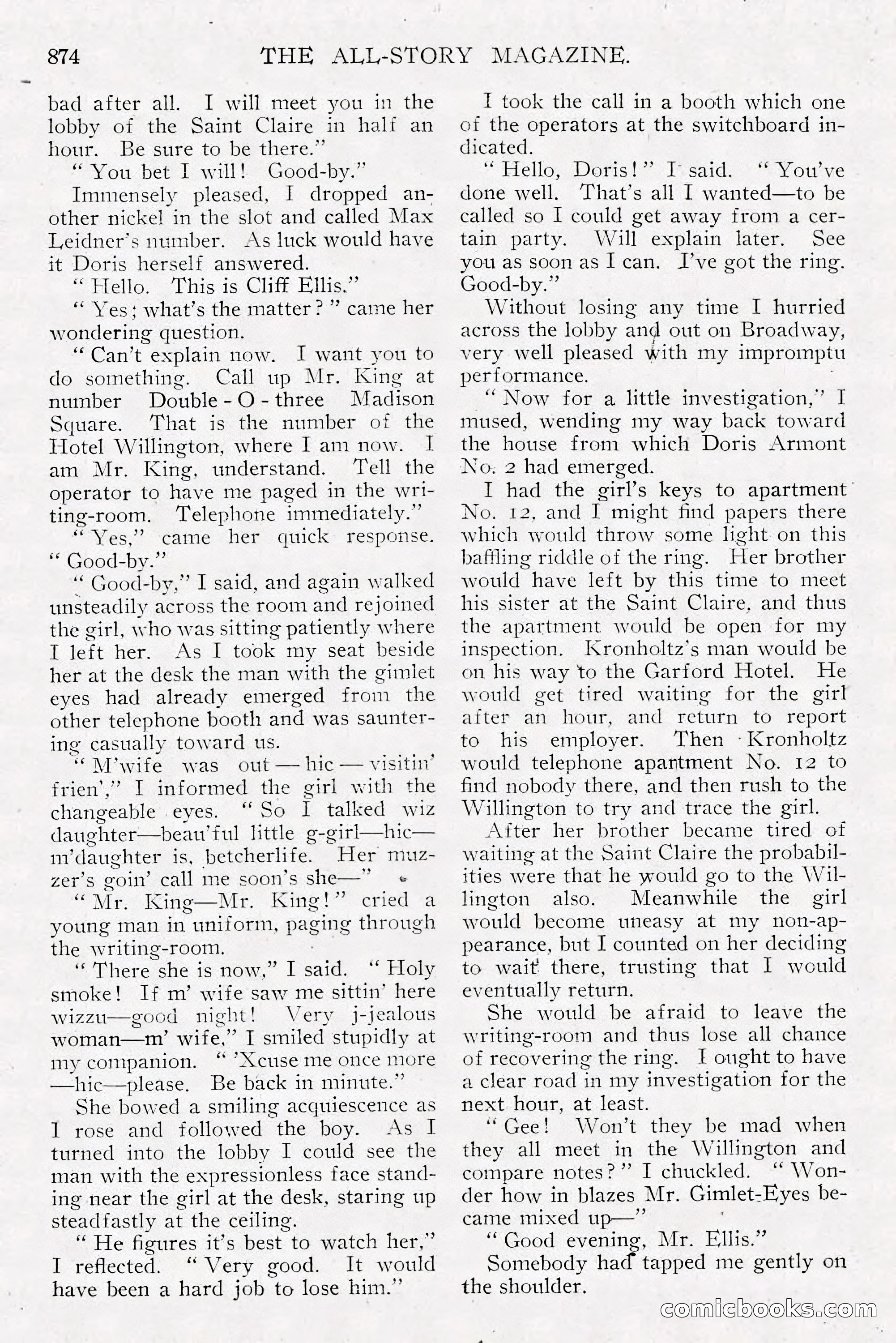 The All-Story Magazine, Dec 1913 — page 164 of 266