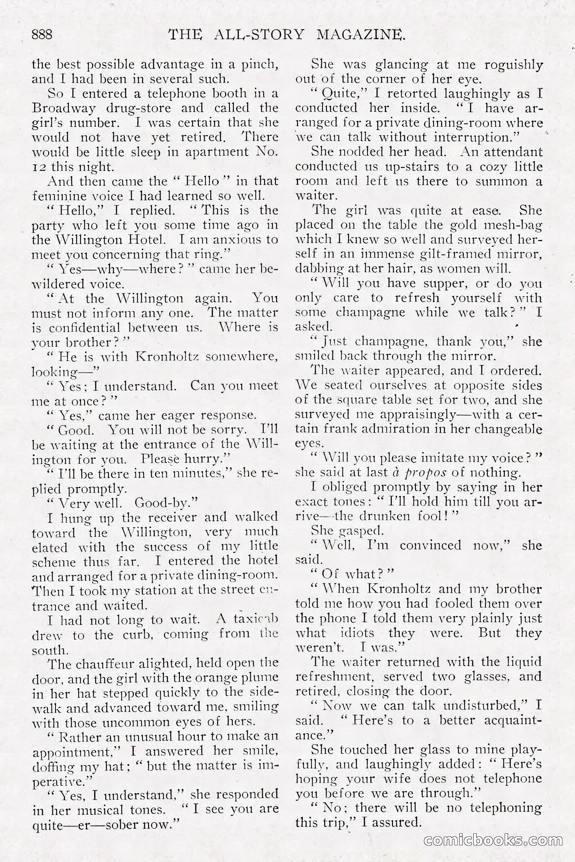 The All-Story Magazine, Dec 1913 — page 178 of 266