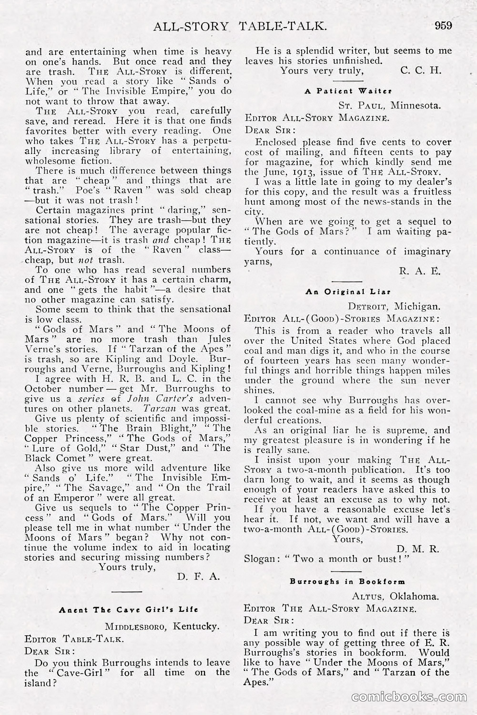 The All-Story Magazine, Dec 1913 — page 249 of 266