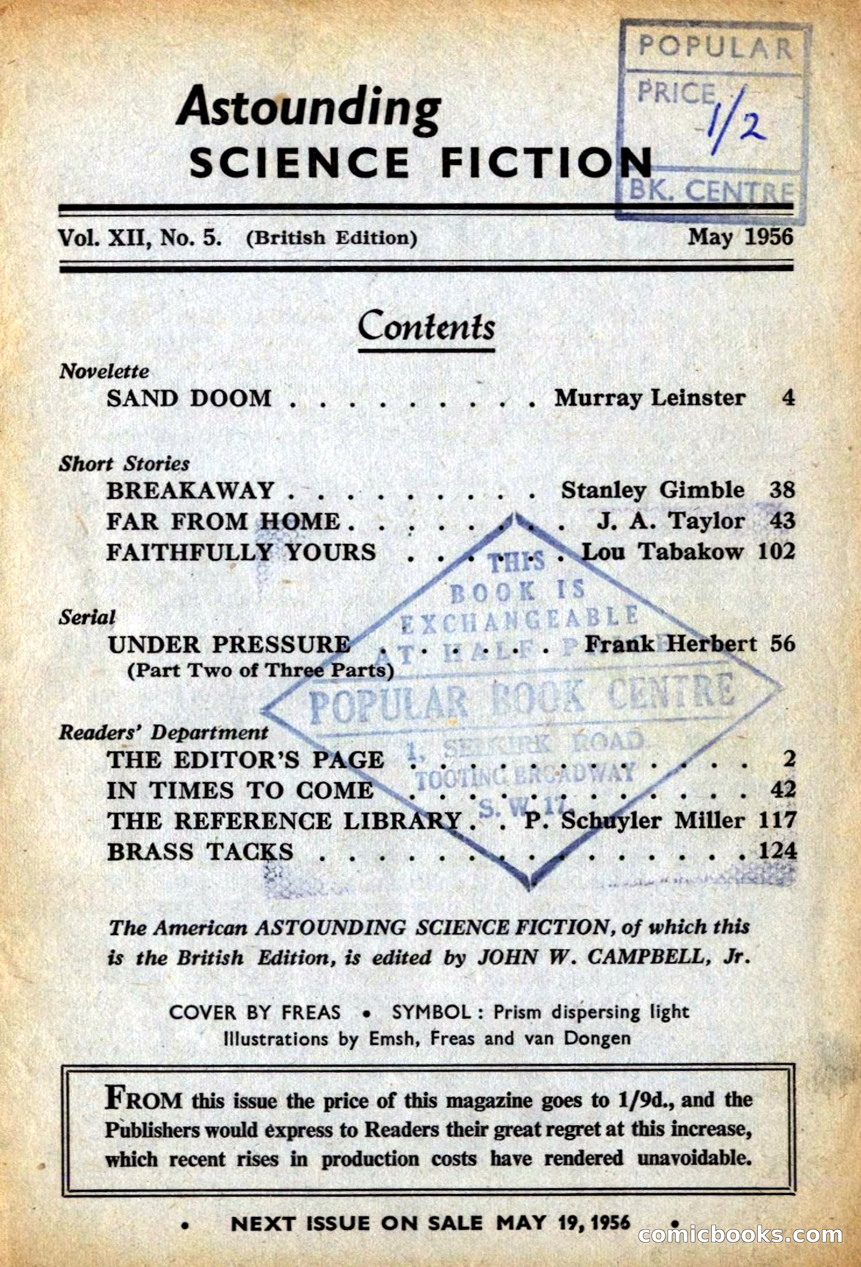 Astounding British Edition, May 1956 — page 3 of 132