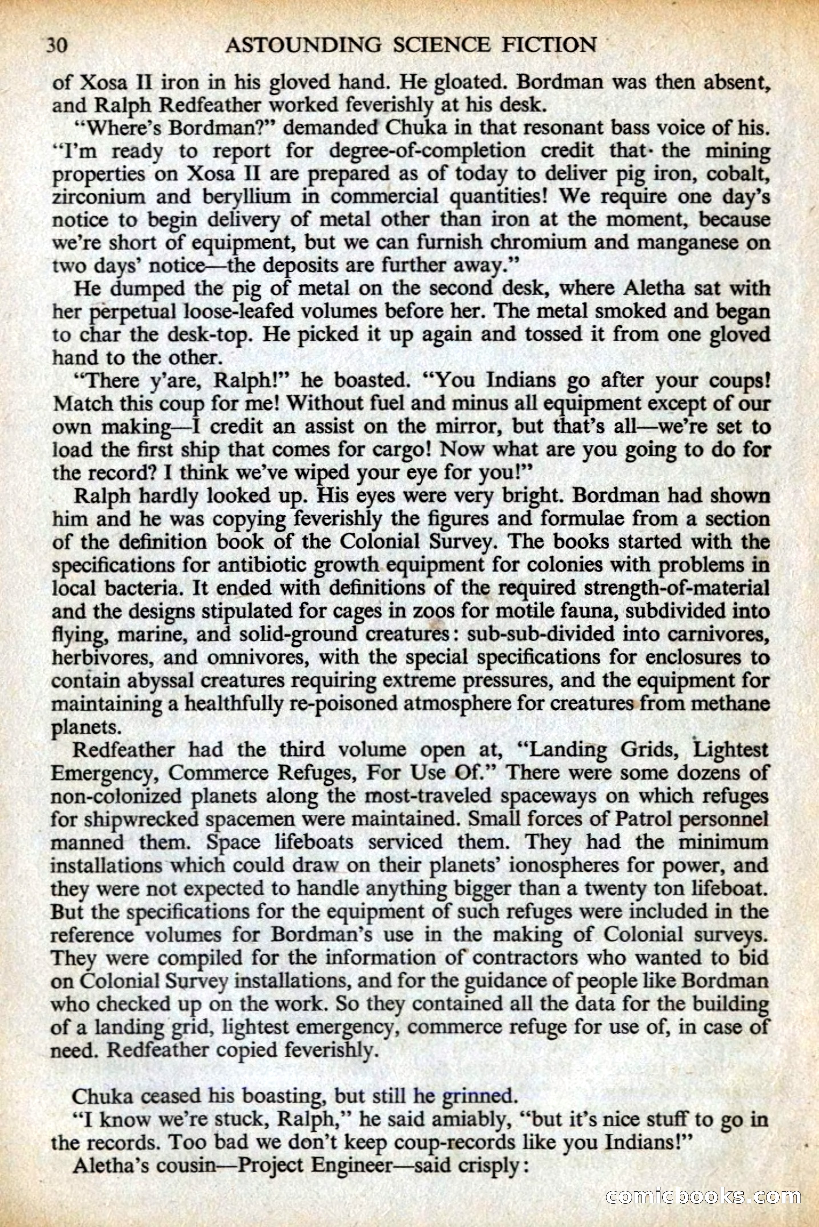 Astounding British Edition, May 1956 — page 32 of 132