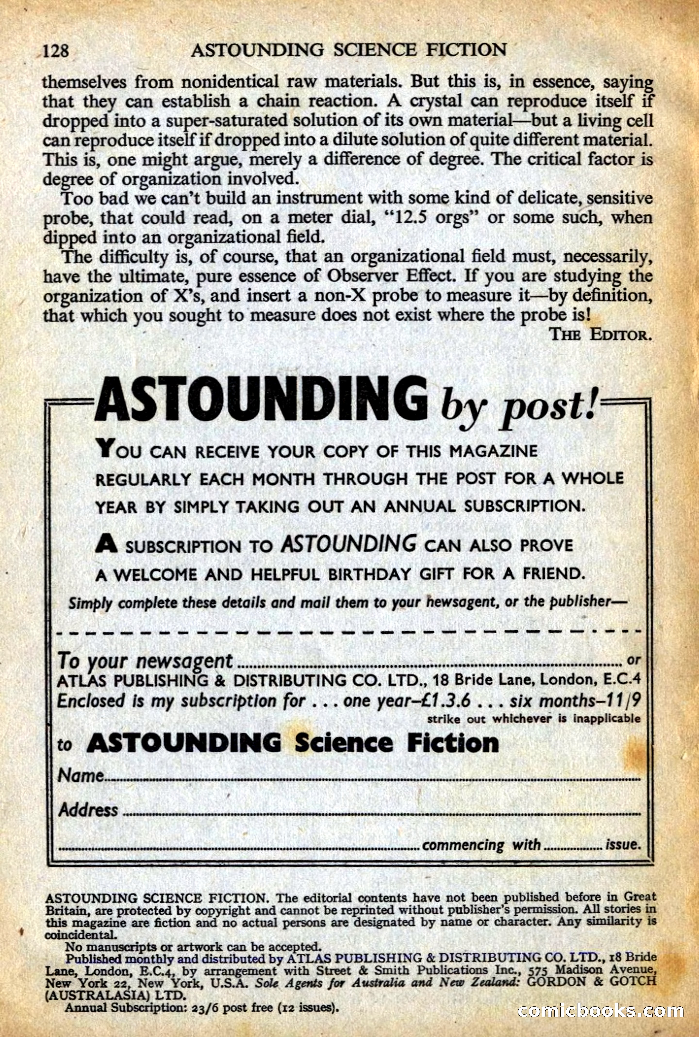 Astounding British Edition, May 1956 — page 132 of 132