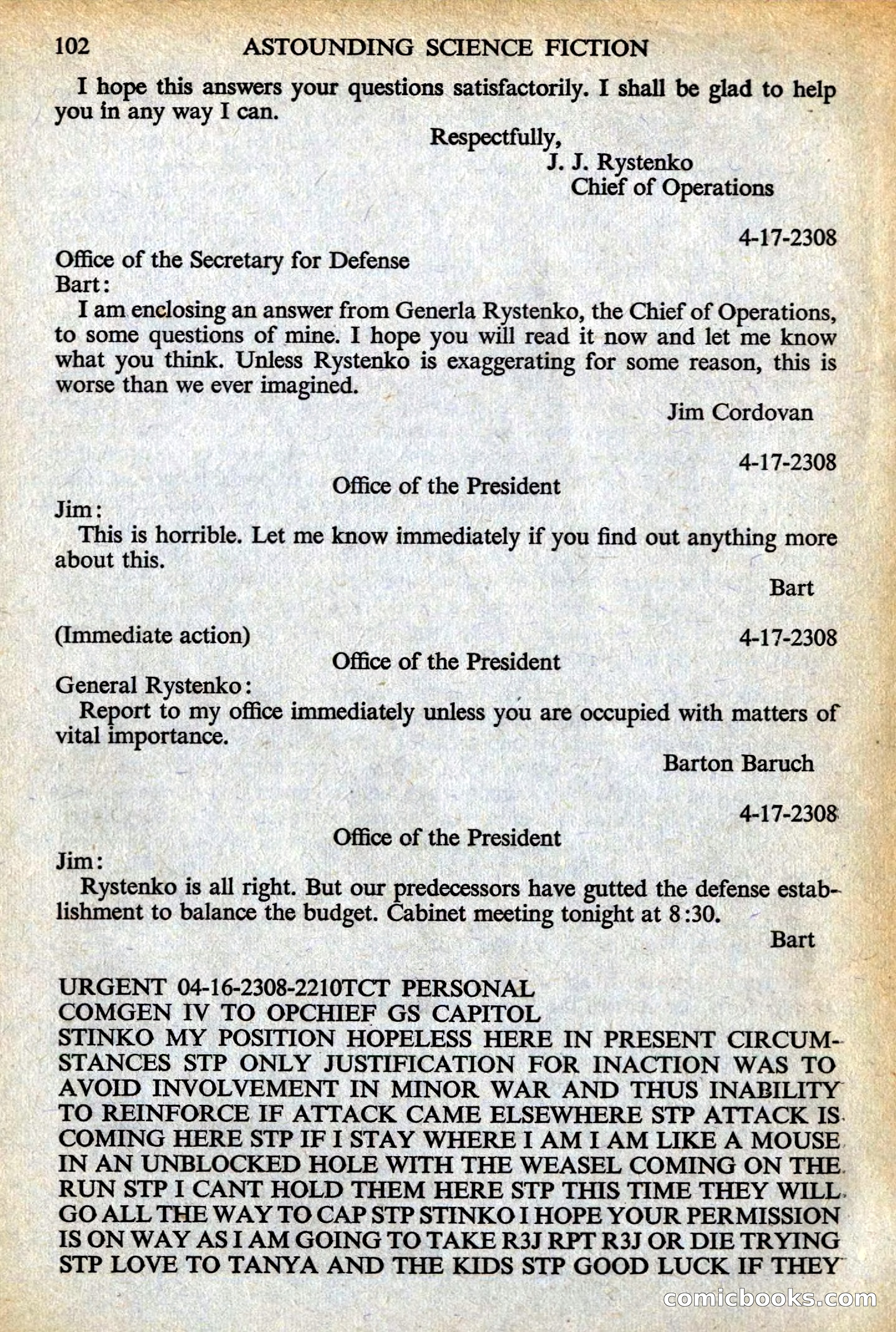Astounding Science Fiction, British Edition — page 104 of 132