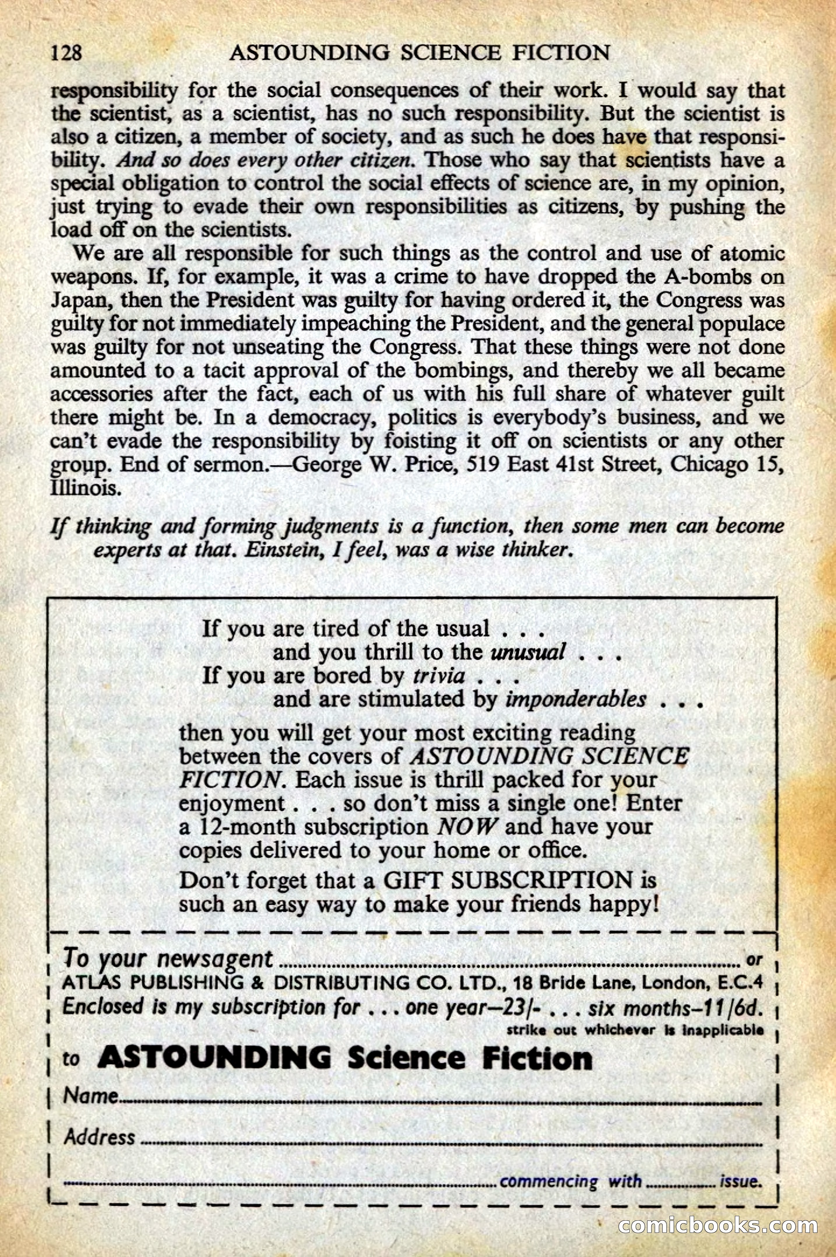Astounding Science Fiction, British Edition — page 132 of 132