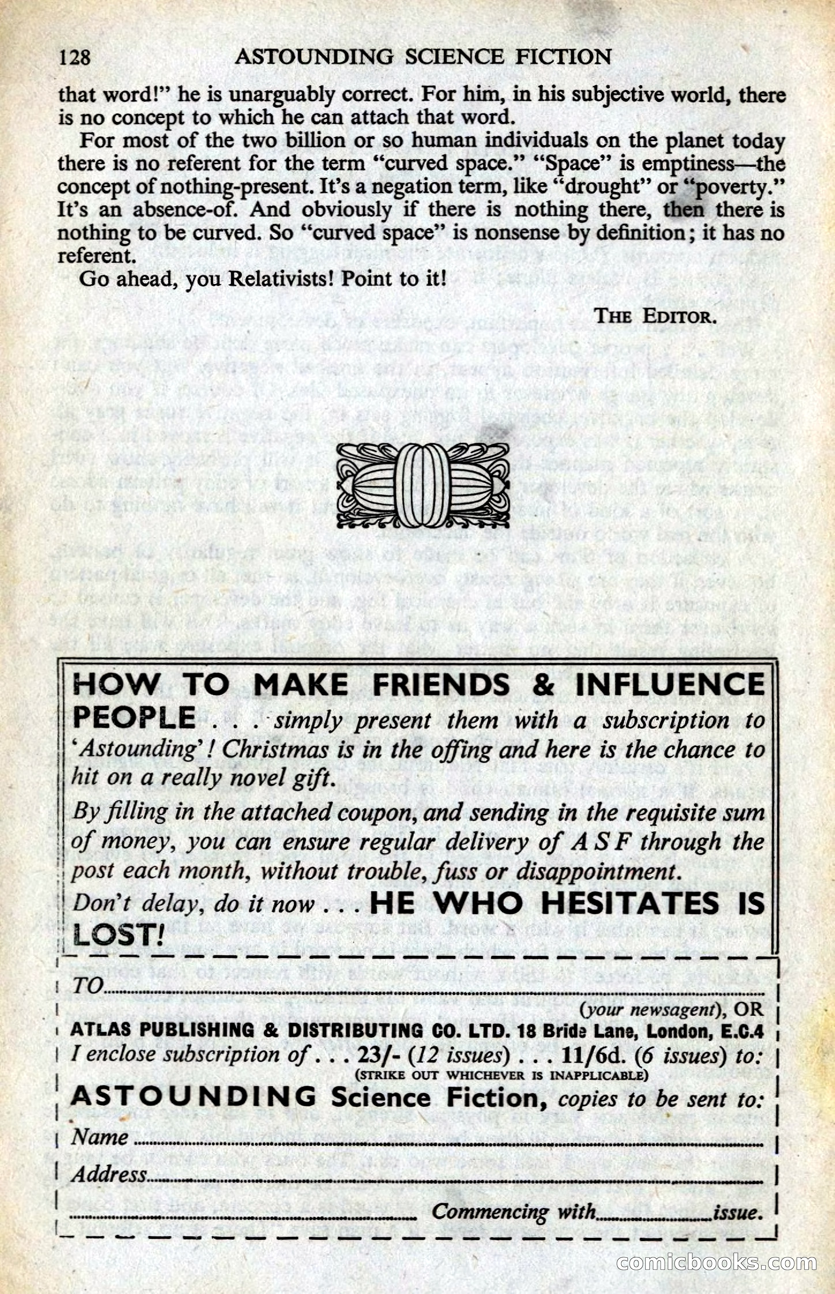 Astounding British Edition, Vol. 12 No. 12 — page 132 of 132