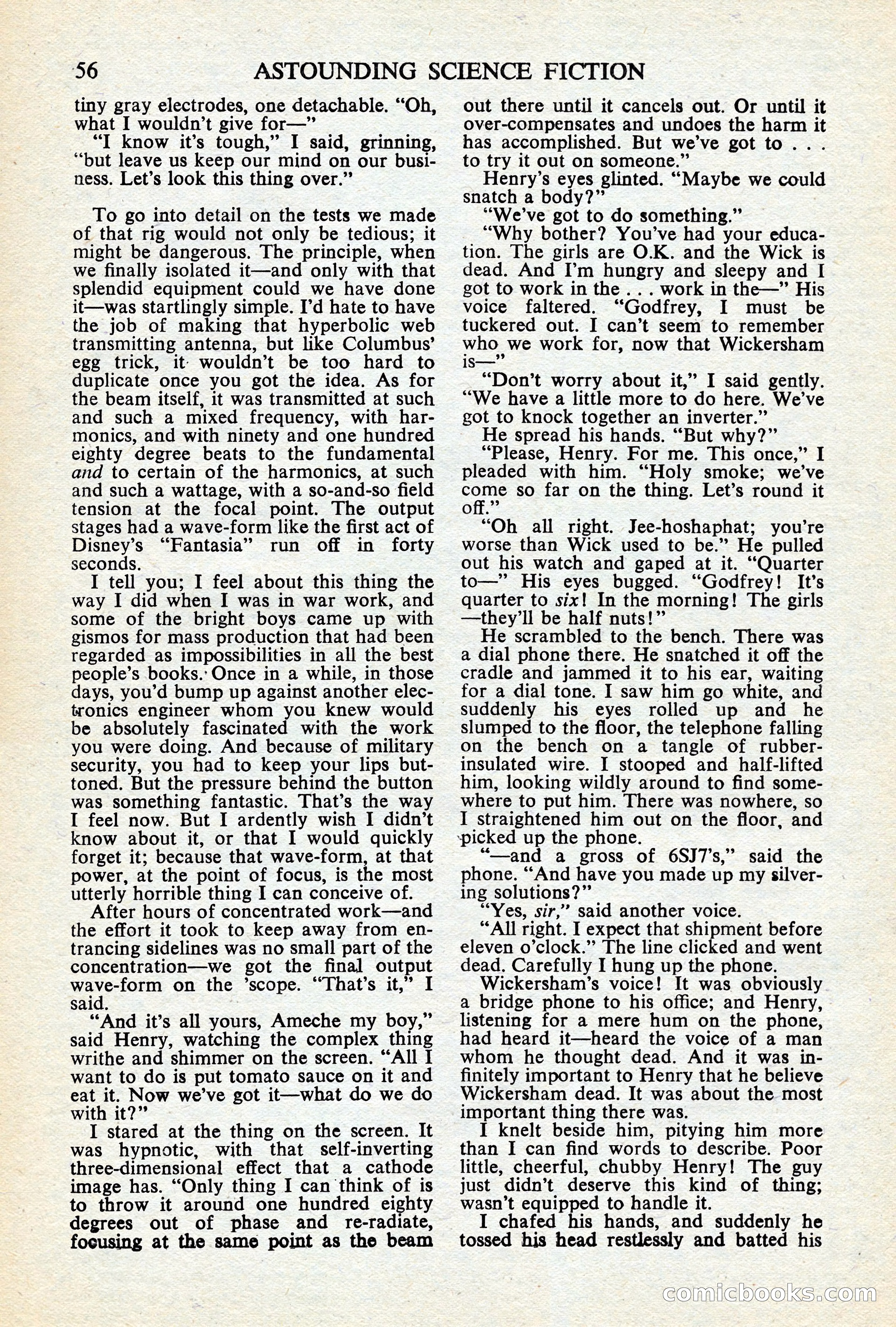 Astounding Science Fiction (British Edition) — page 58 of 68