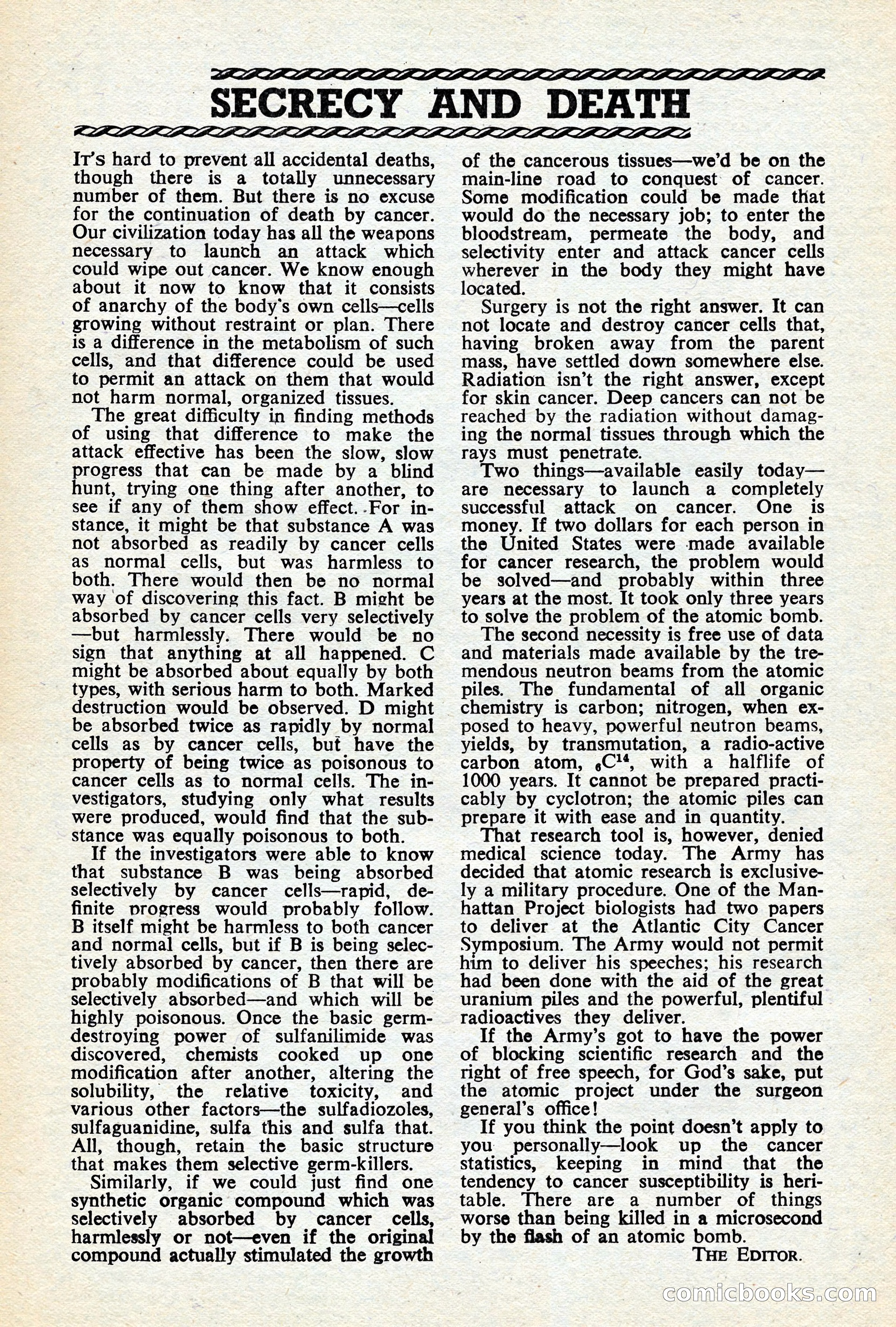 Astounding Science Fiction (British Edition) — page 66 of 68