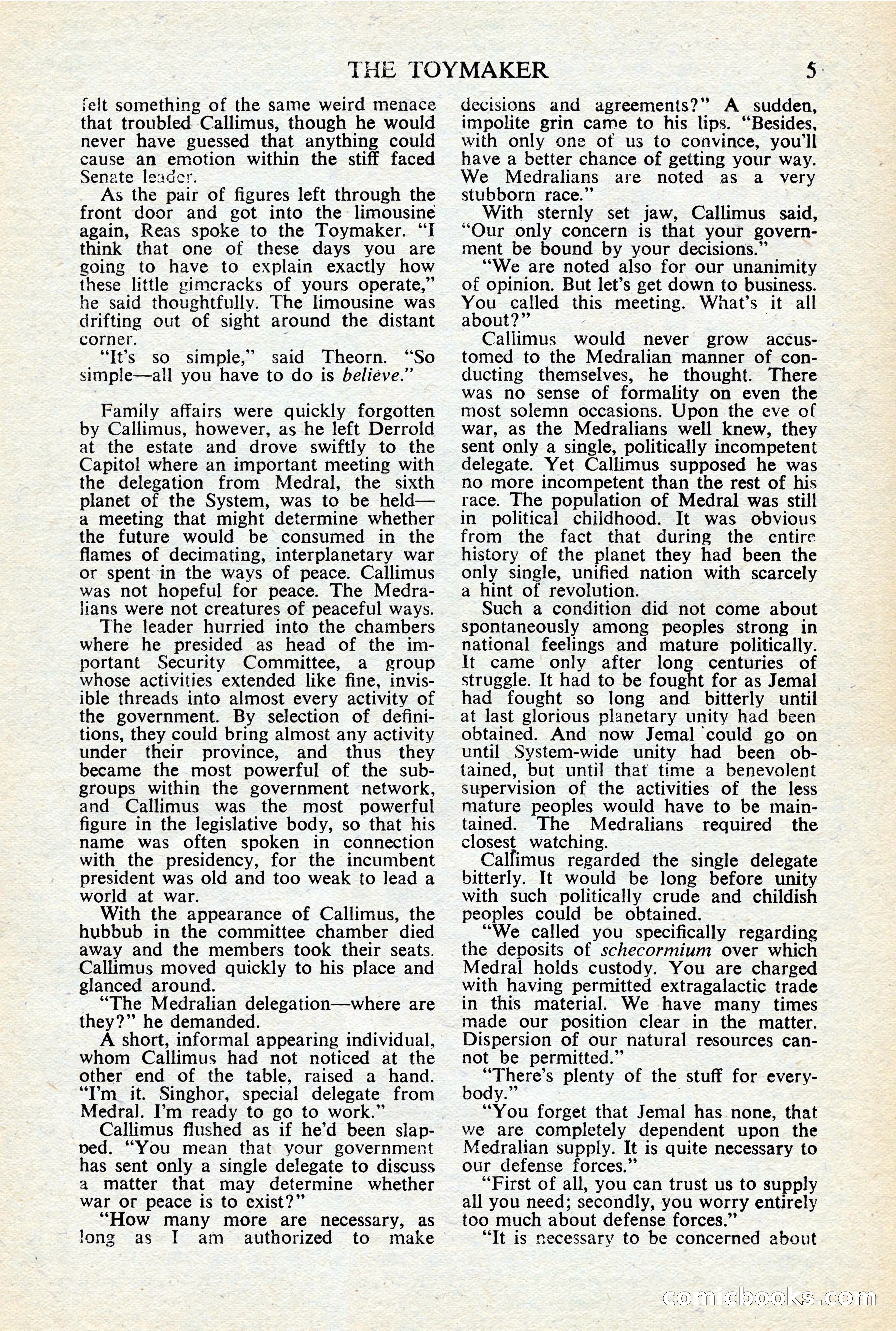 Astounding Science-Fiction, British Edition, January 1947 — page 7 of 68