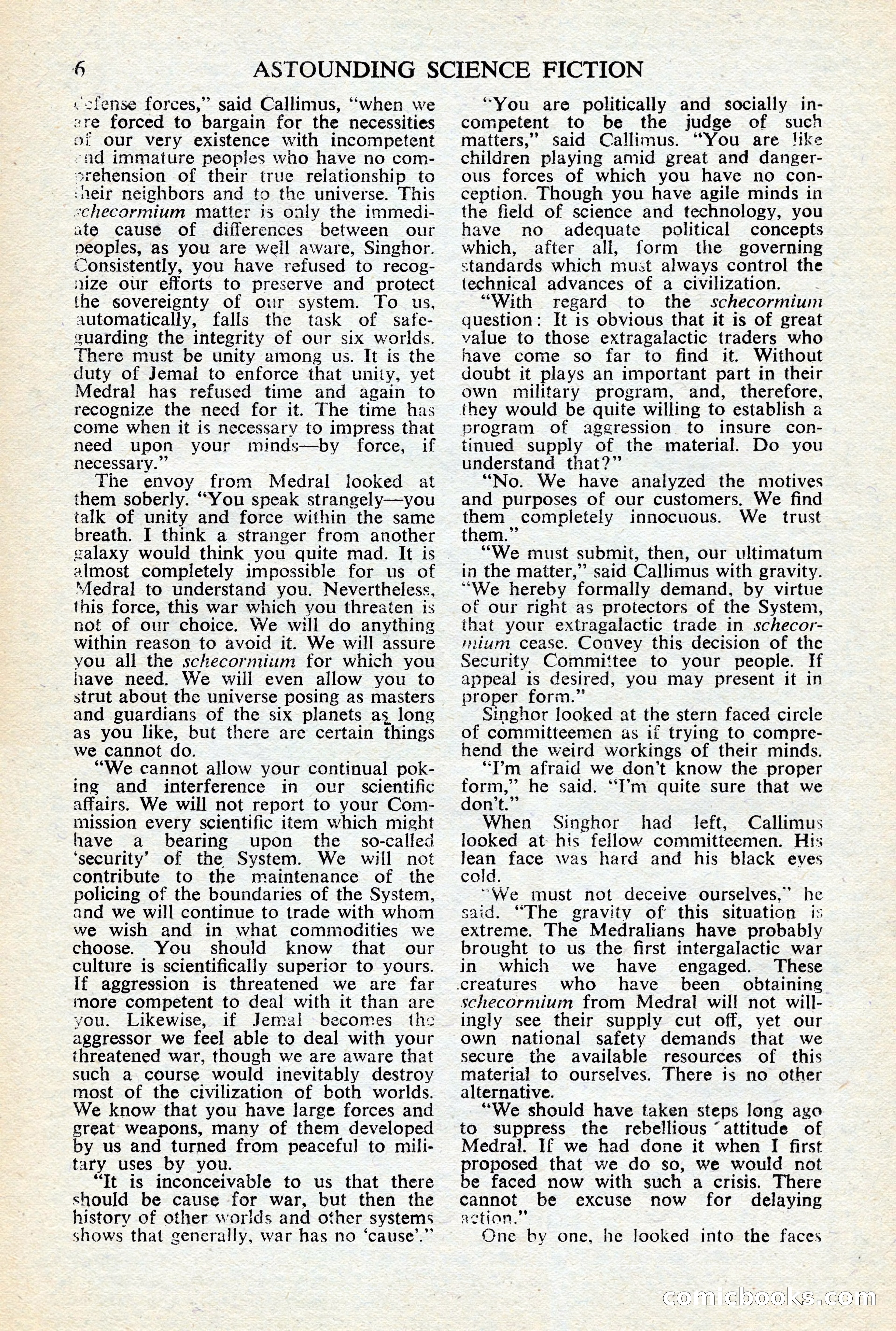 Astounding Science-Fiction, British Edition, January 1947 — page 8 of 68