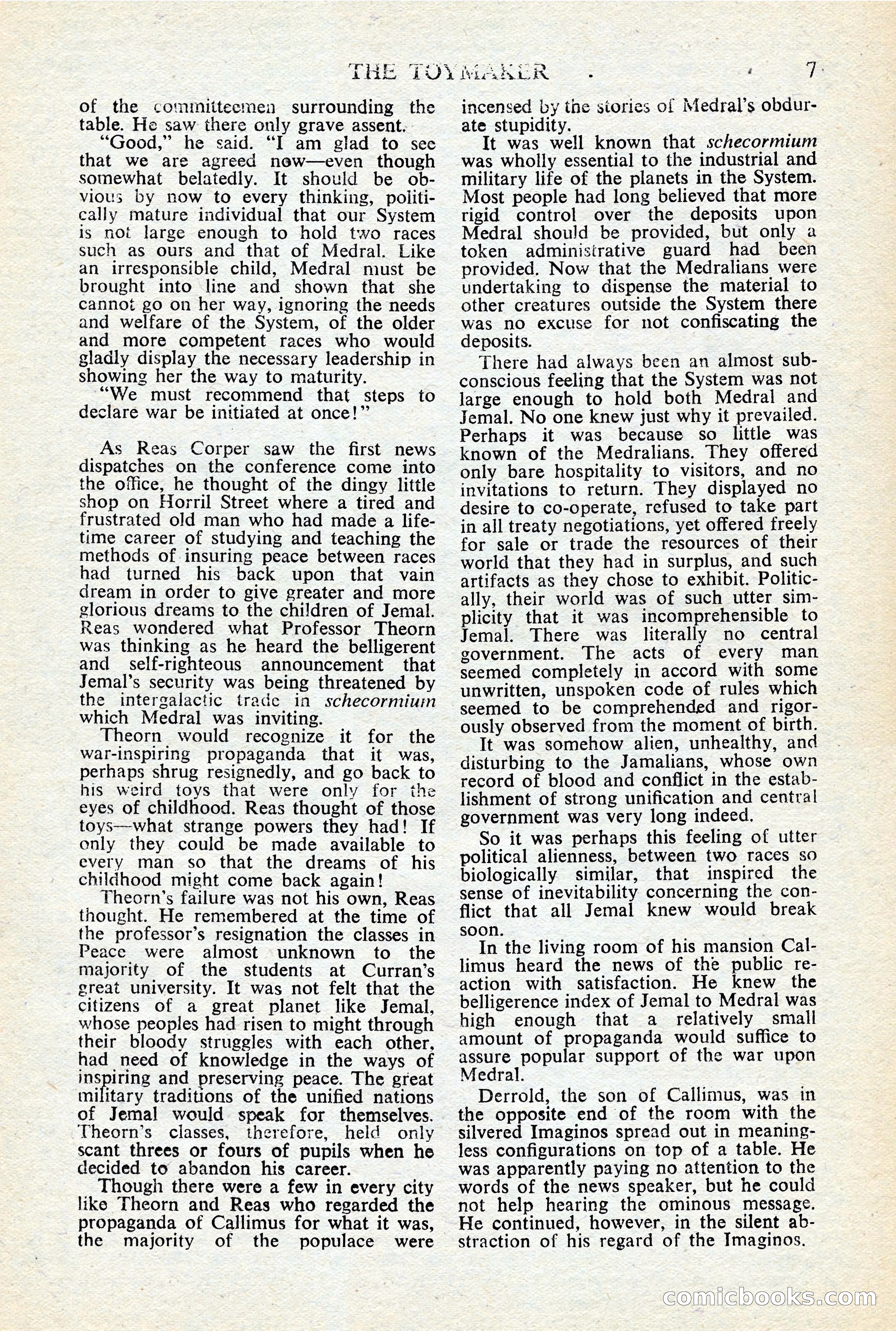 Astounding Science-Fiction, British Edition, January 1947 — page 9 of 68