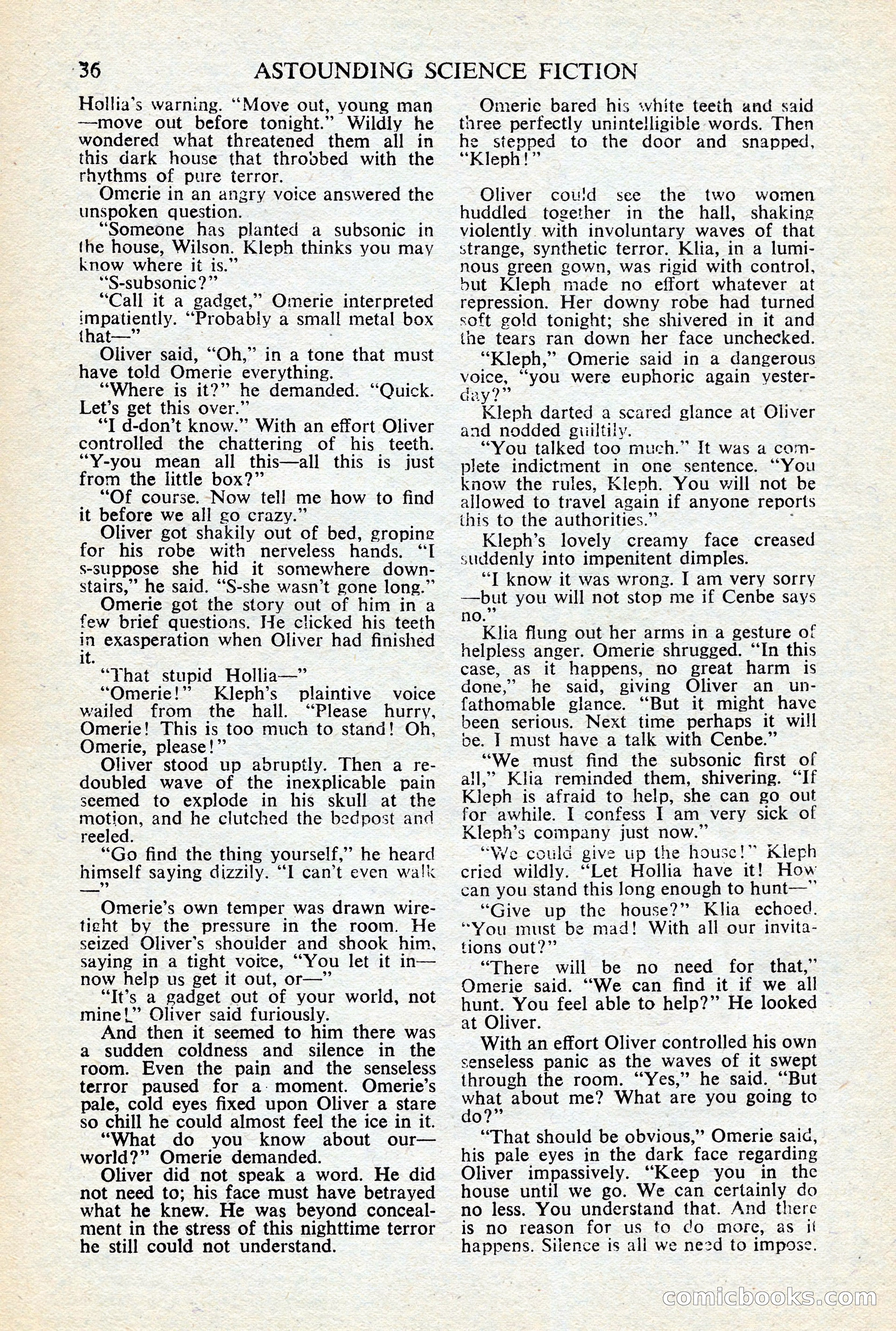 Astounding Science-Fiction, British Edition, January 1947 — page 38 of 68