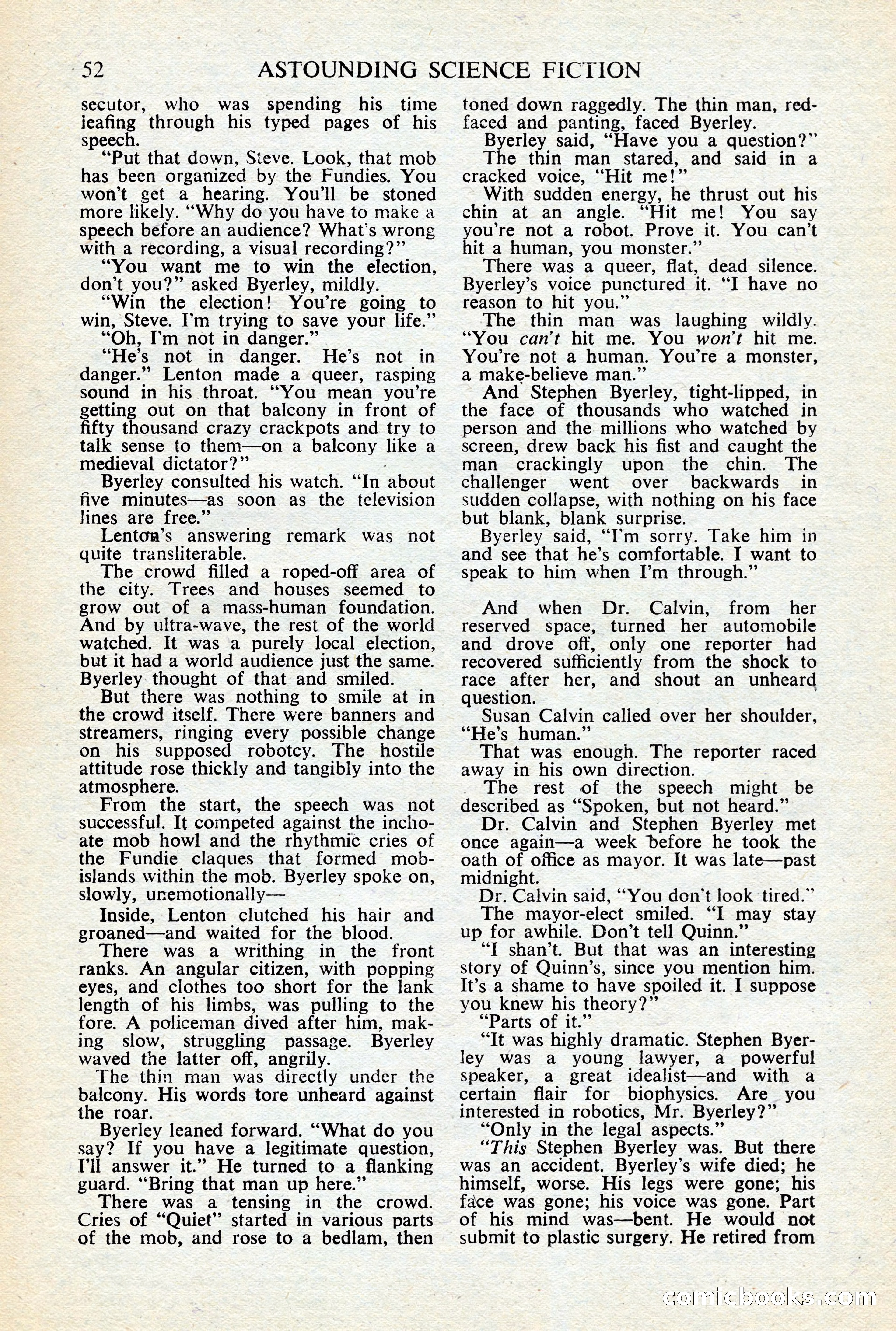 Astounding Science-Fiction, British Edition, January 1947 — page 54 of 68