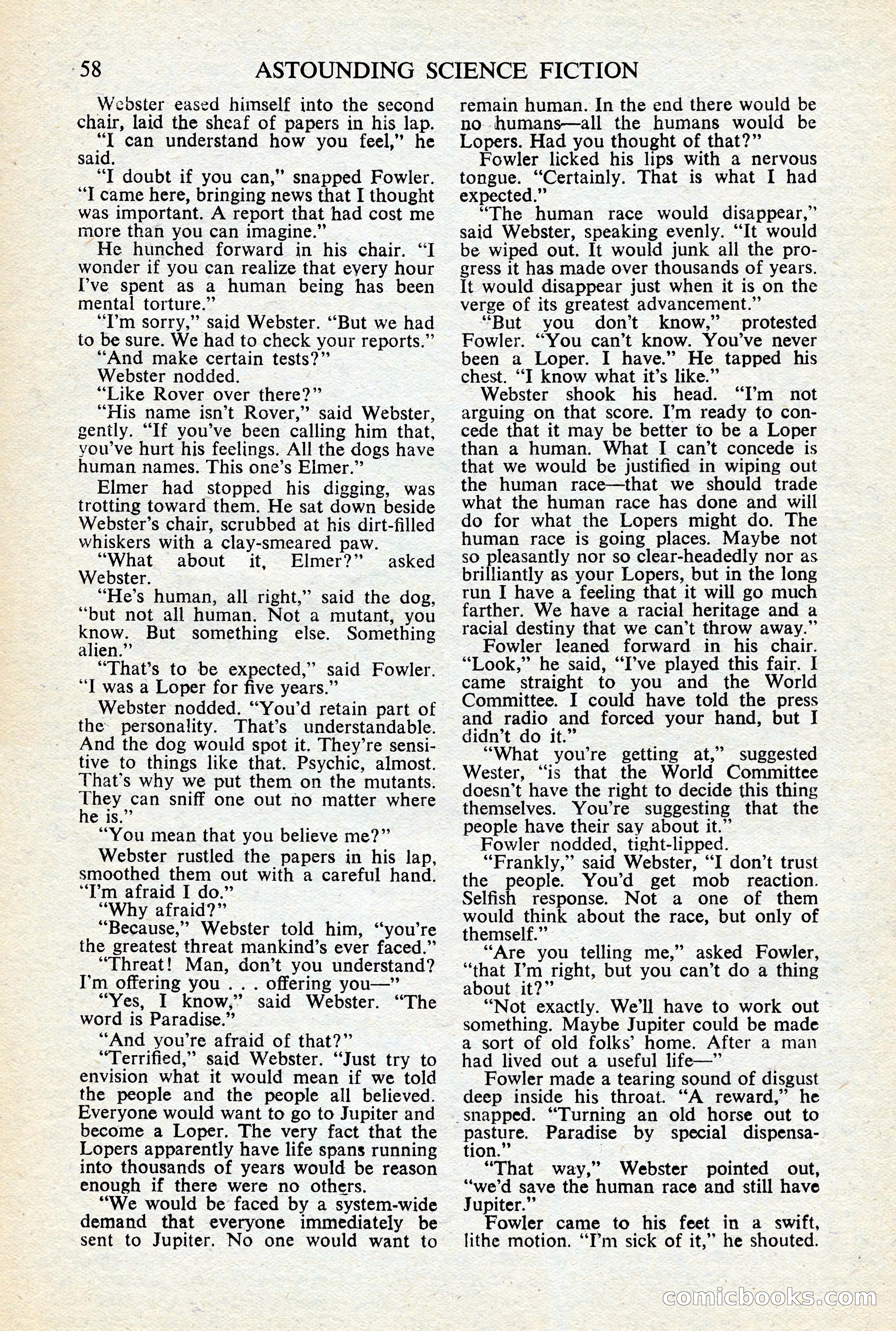 Astounding Science-Fiction, British Edition, January 1947 — page 60 of 68