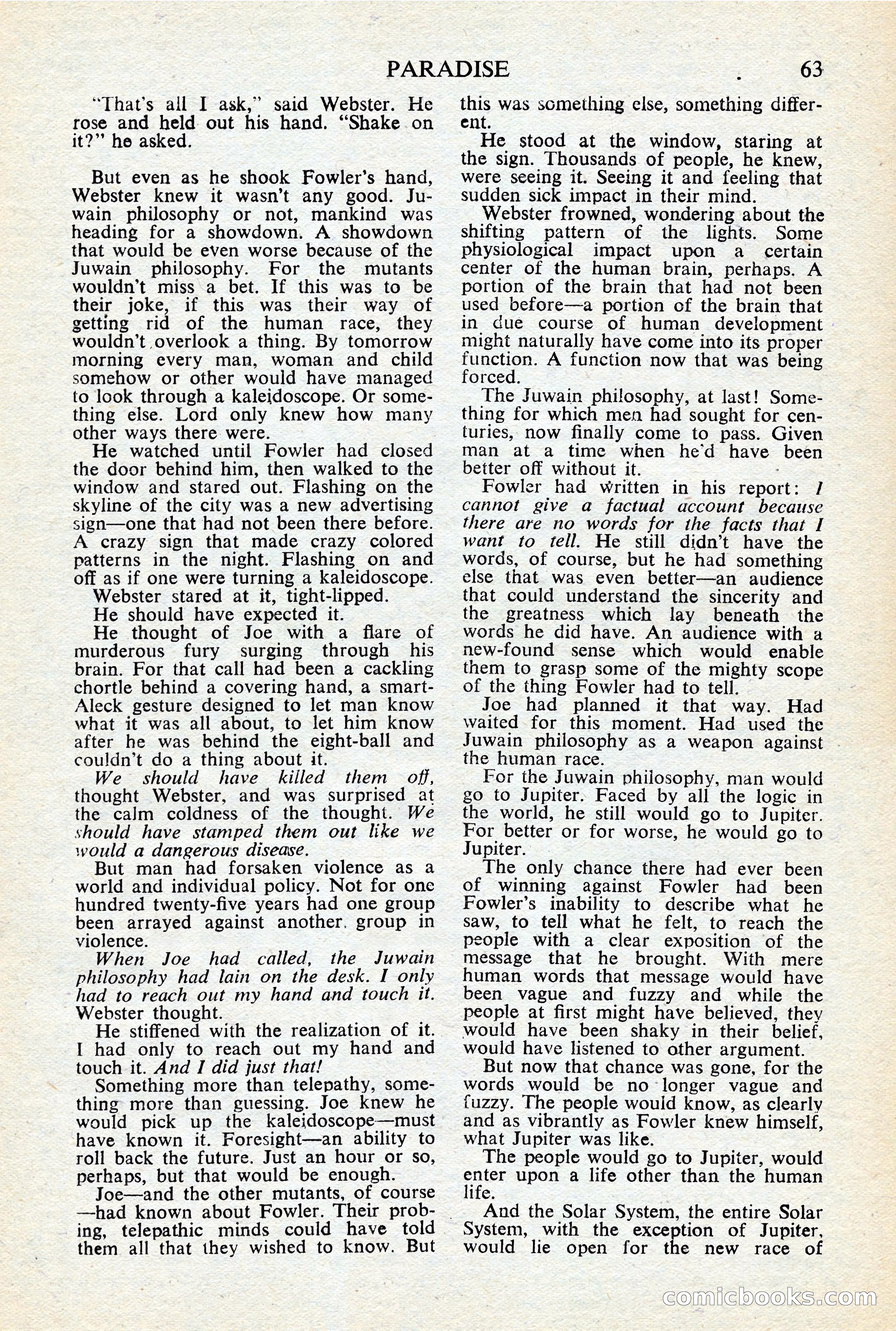 Astounding Science-Fiction, British Edition, January 1947 — page 65 of 68