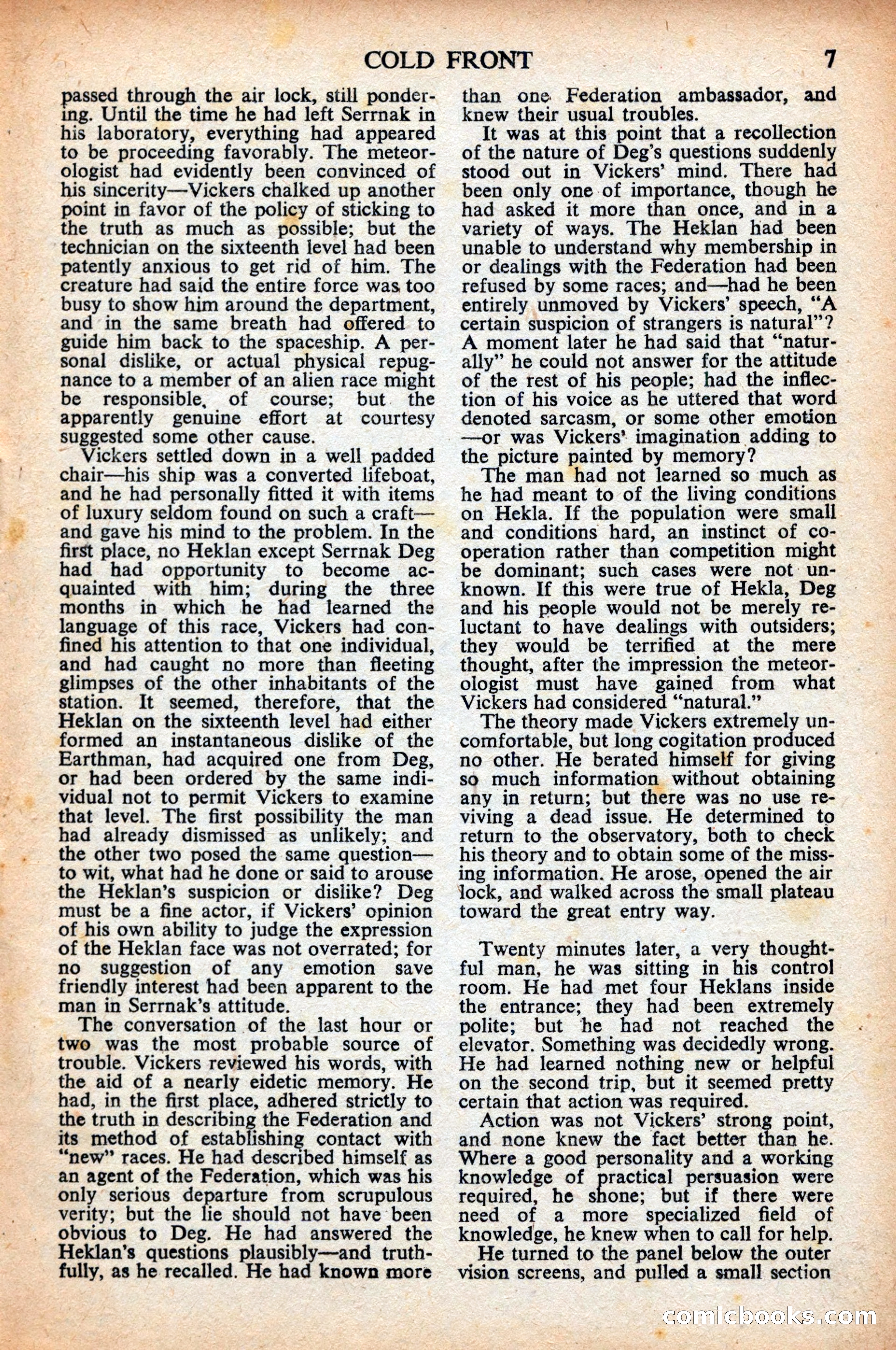 Astounding Science Fiction (British Edition) — page 9 of 68