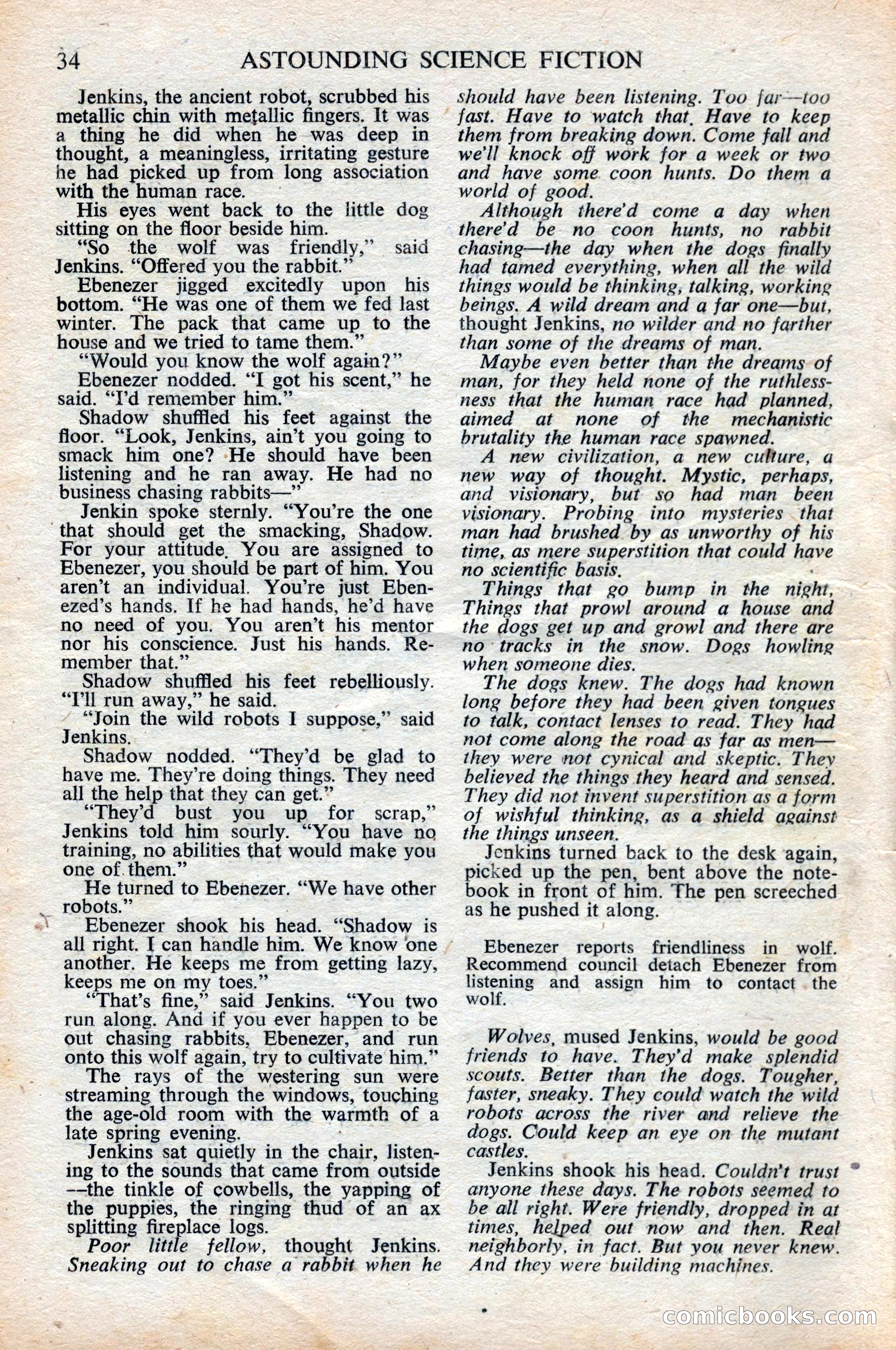 Astounding Science Fiction, British Edition, June 1947 — page 34 of 68