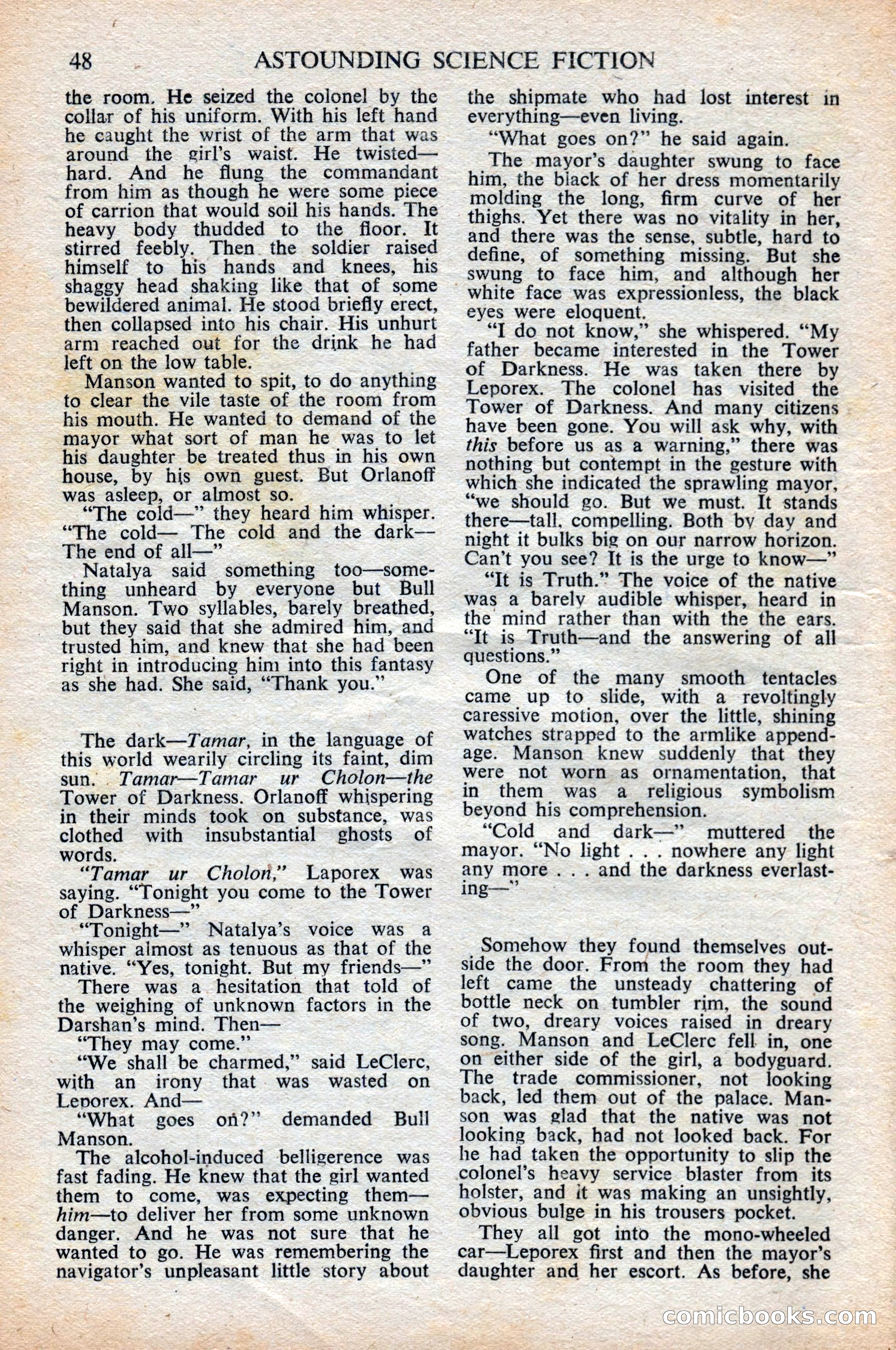 Astounding Science Fiction, British Edition, June 1947 — page 48 of 68