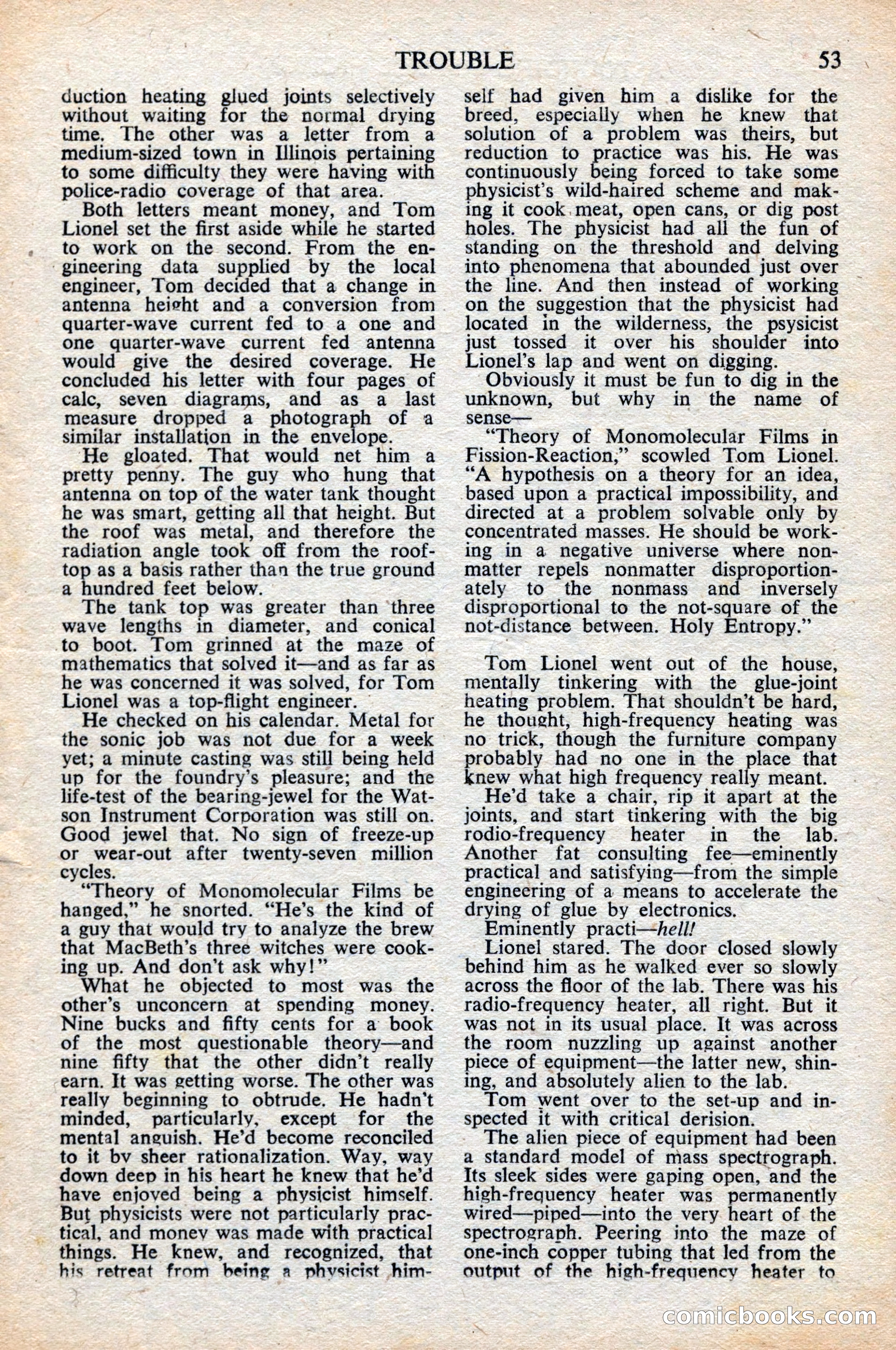 Astounding Science Fiction, British Edition, June 1947 — page 55 of 68