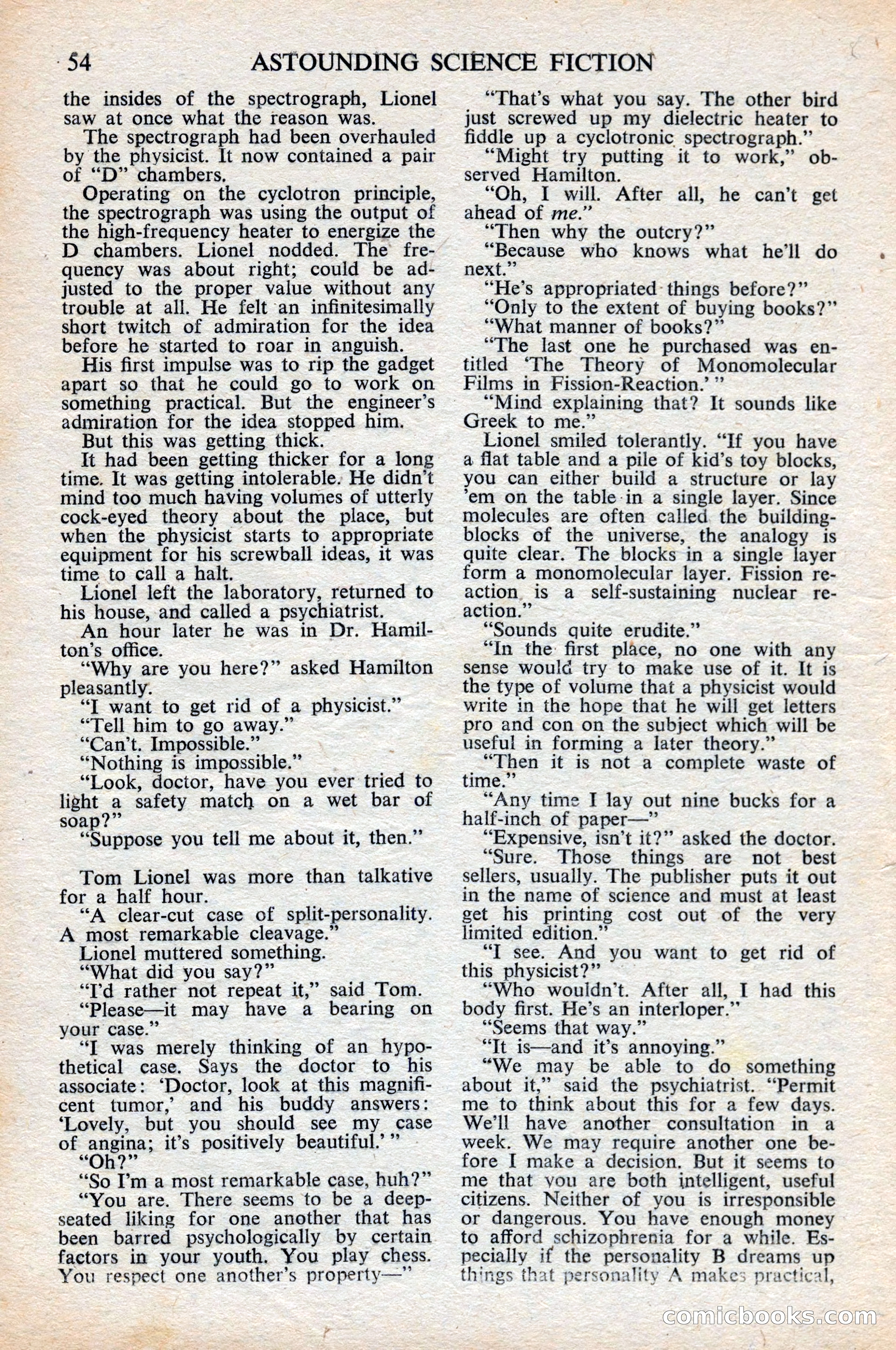 Astounding Science Fiction, British Edition, June 1947 — page 56 of 68