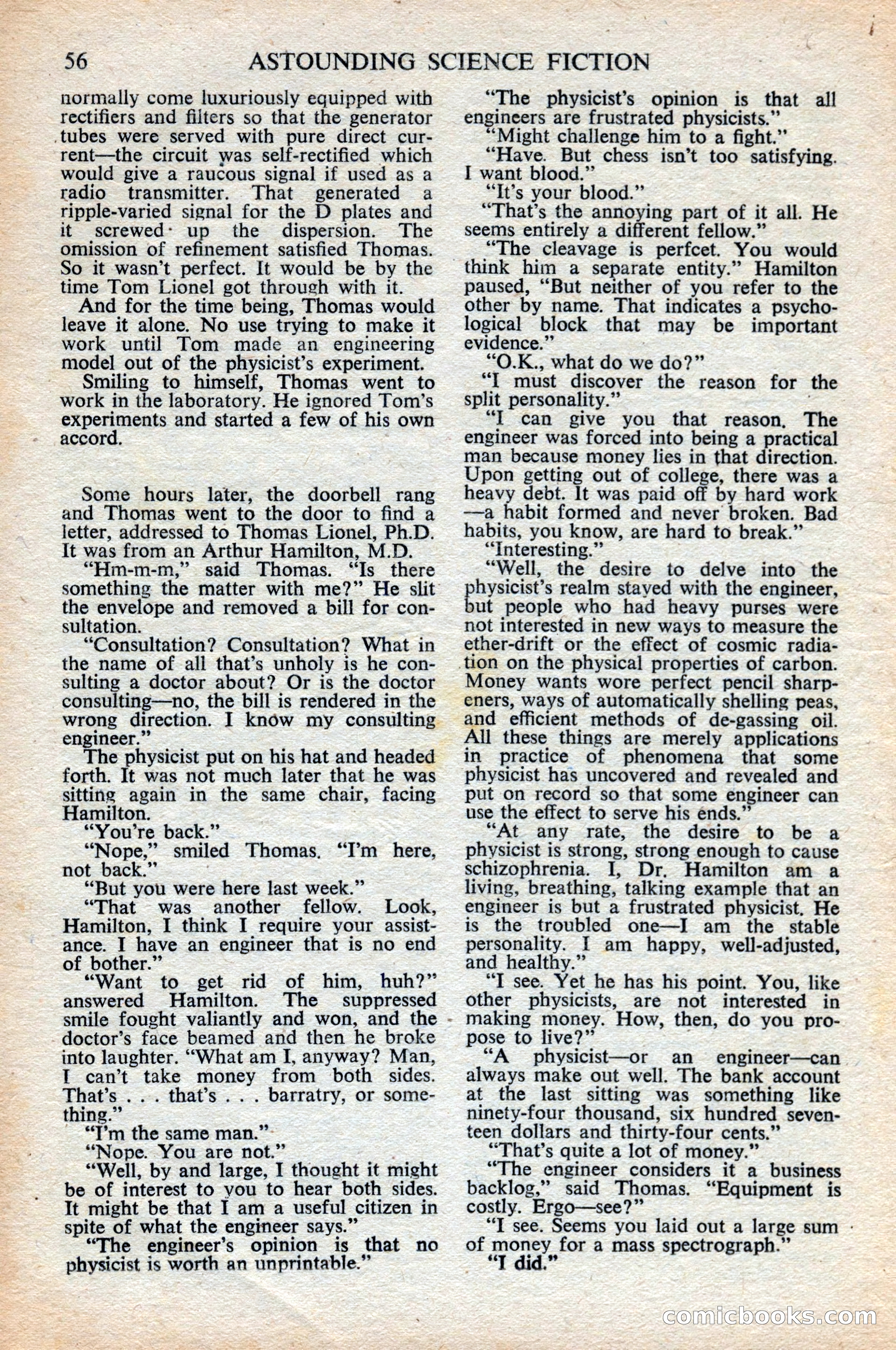 Astounding Science Fiction, British Edition, June 1947 — page 58 of 68