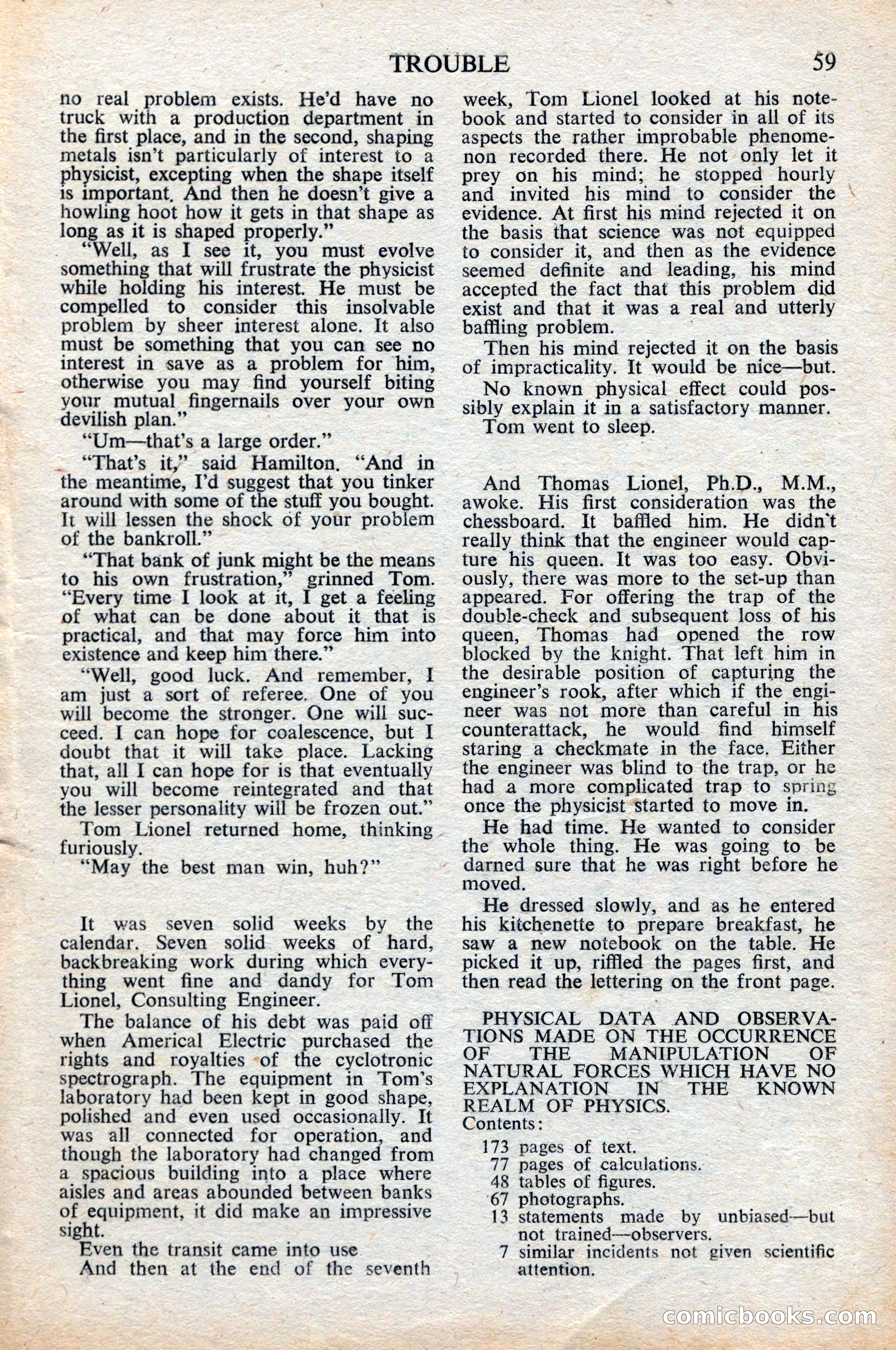 Astounding Science Fiction, British Edition, June 1947 — page 61 of 68