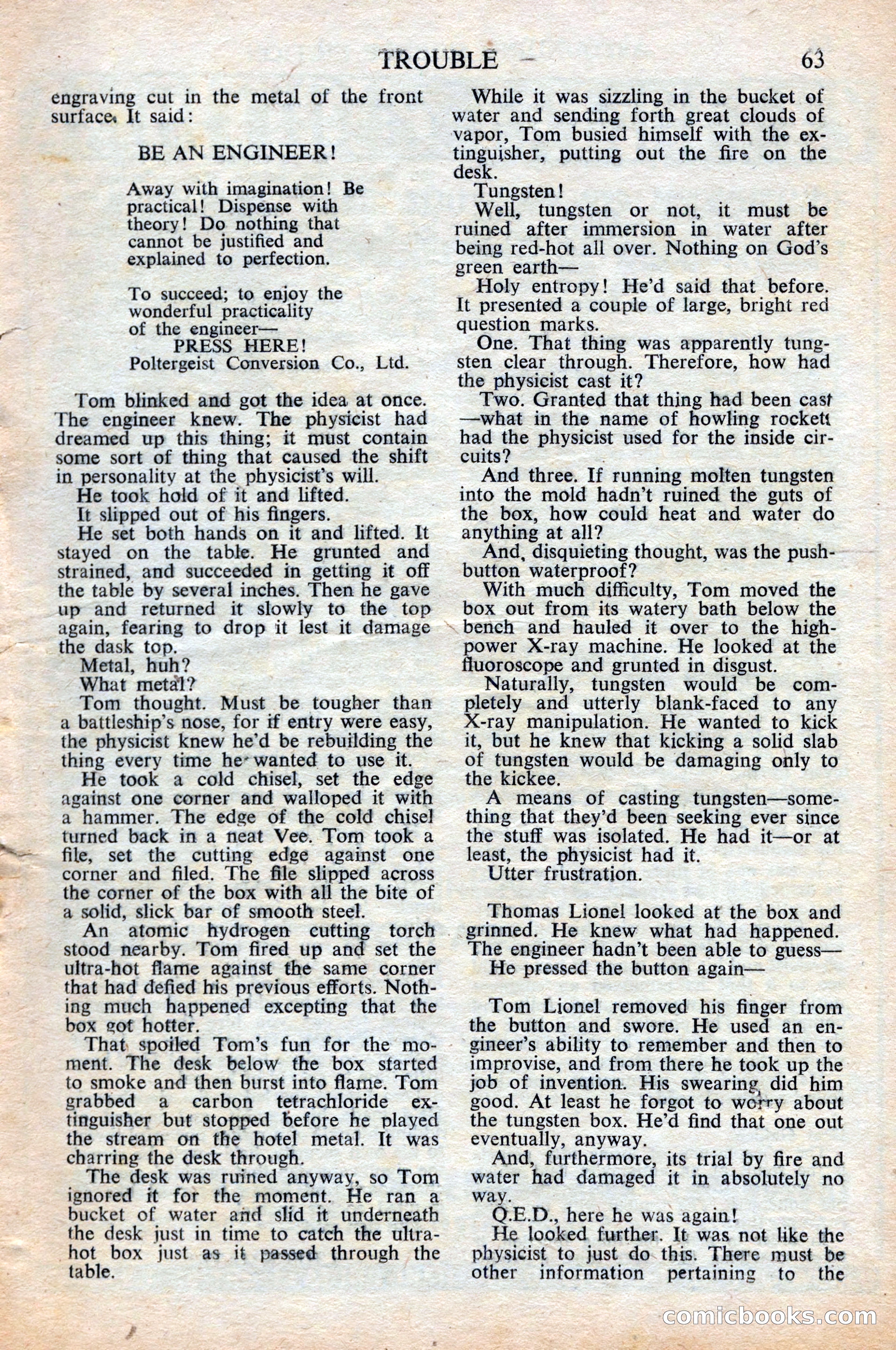 Astounding Science Fiction, British Edition, June 1947 — page 65 of 68
