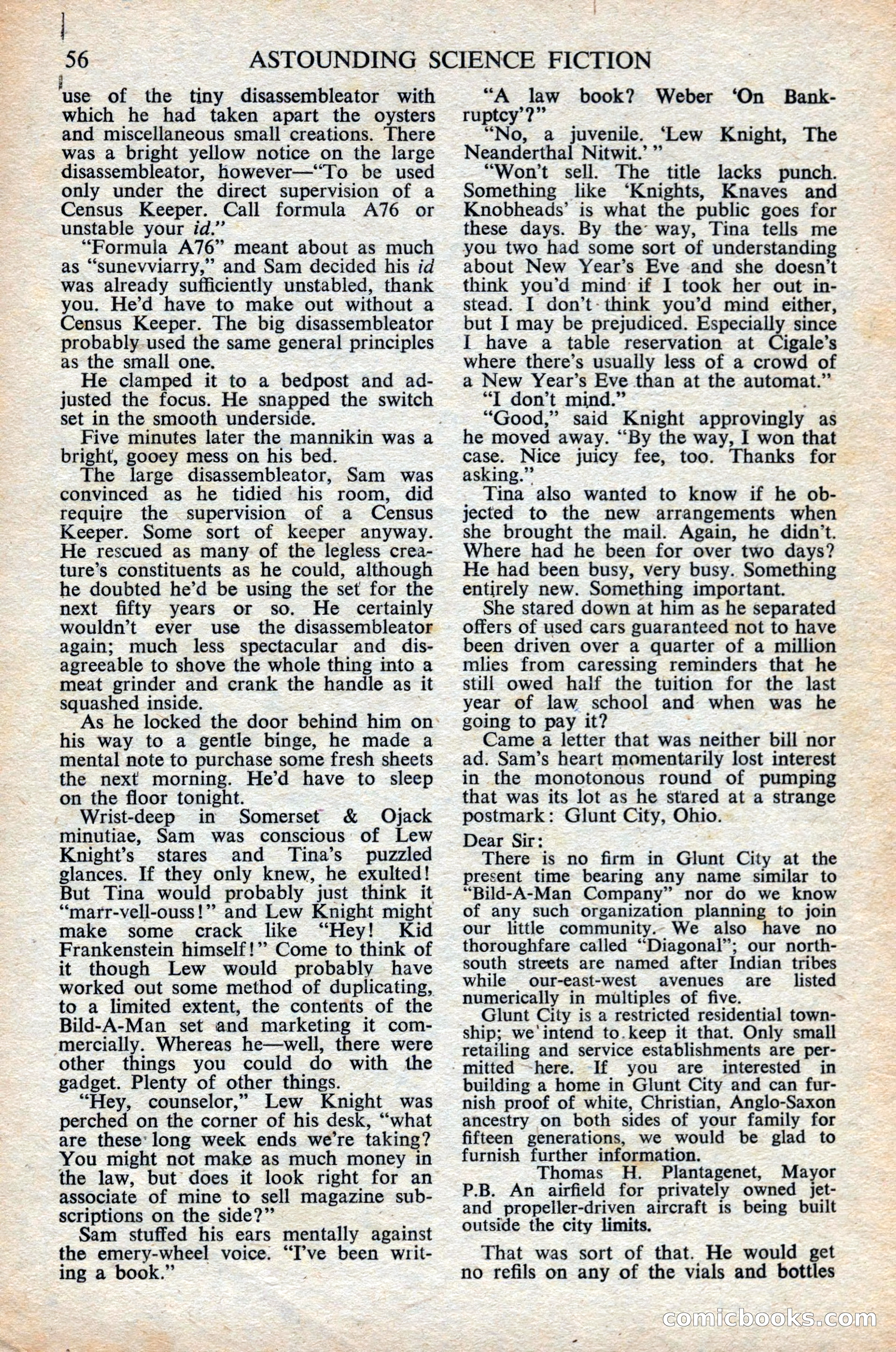 Astounding Science Fiction (British Edition) — page 58 of 68