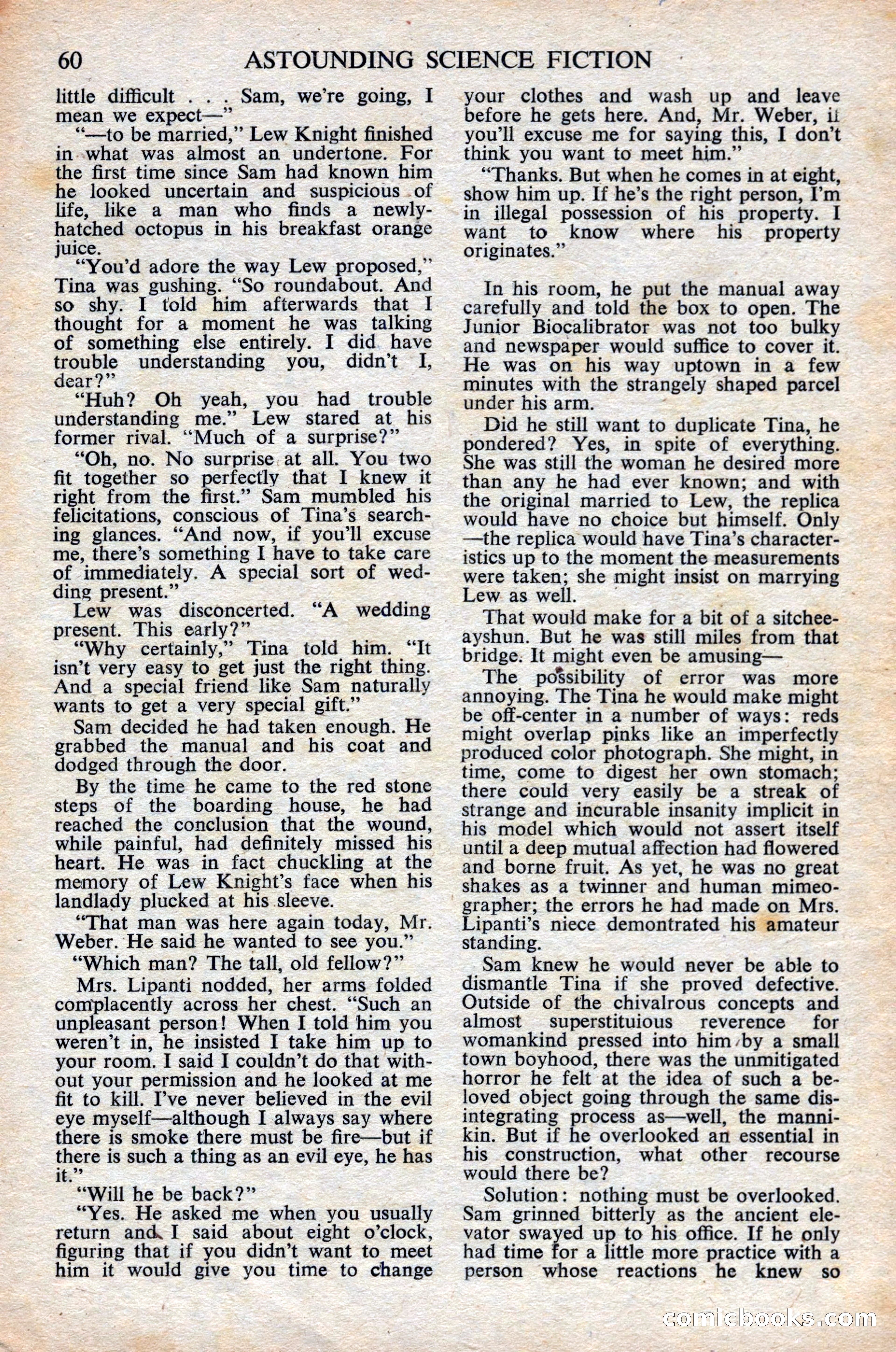 Astounding Science Fiction (British Edition) — page 62 of 68
