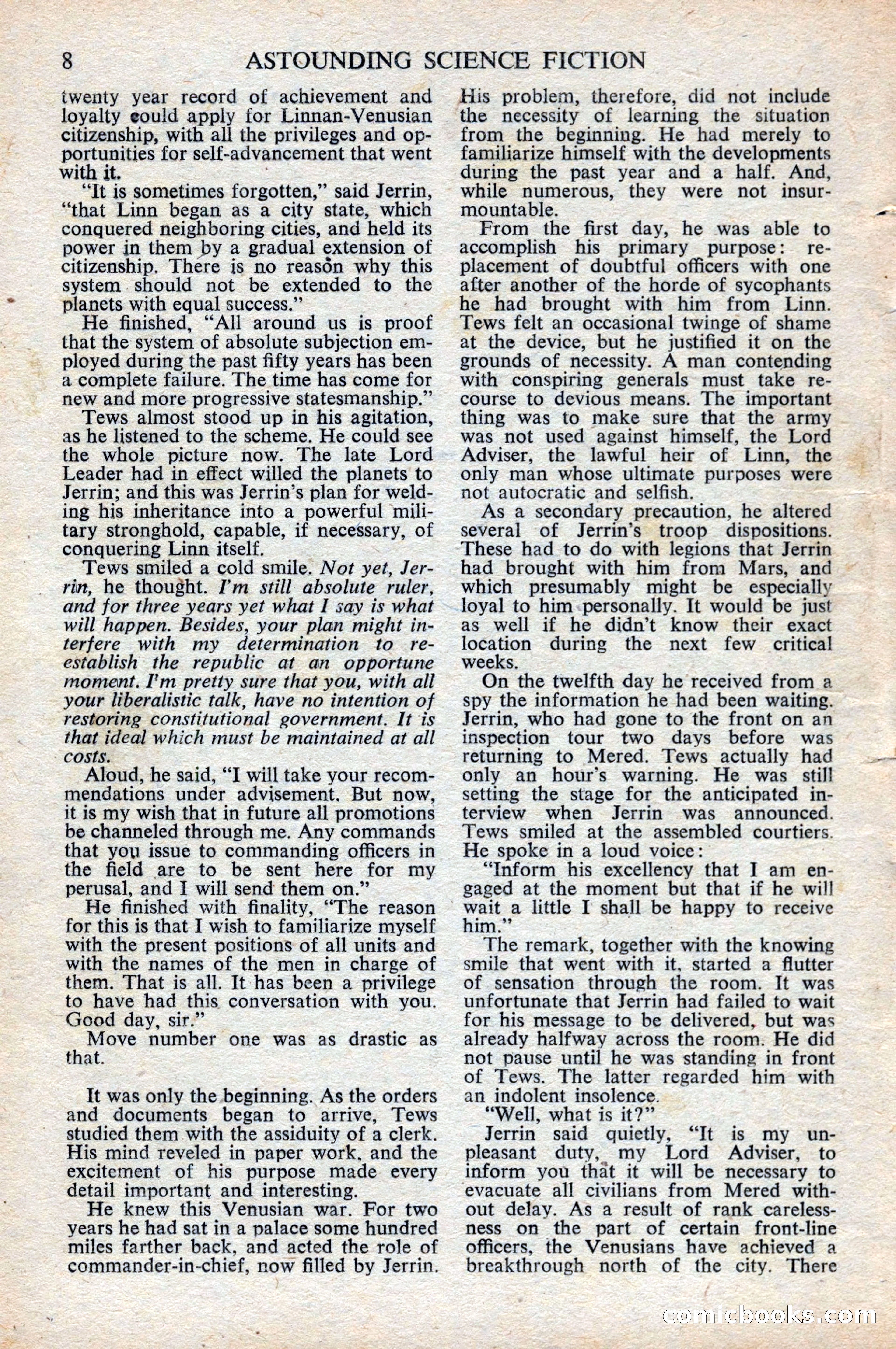 Astounding Science Fiction, British Edition, October 1947 — page 10 of 68