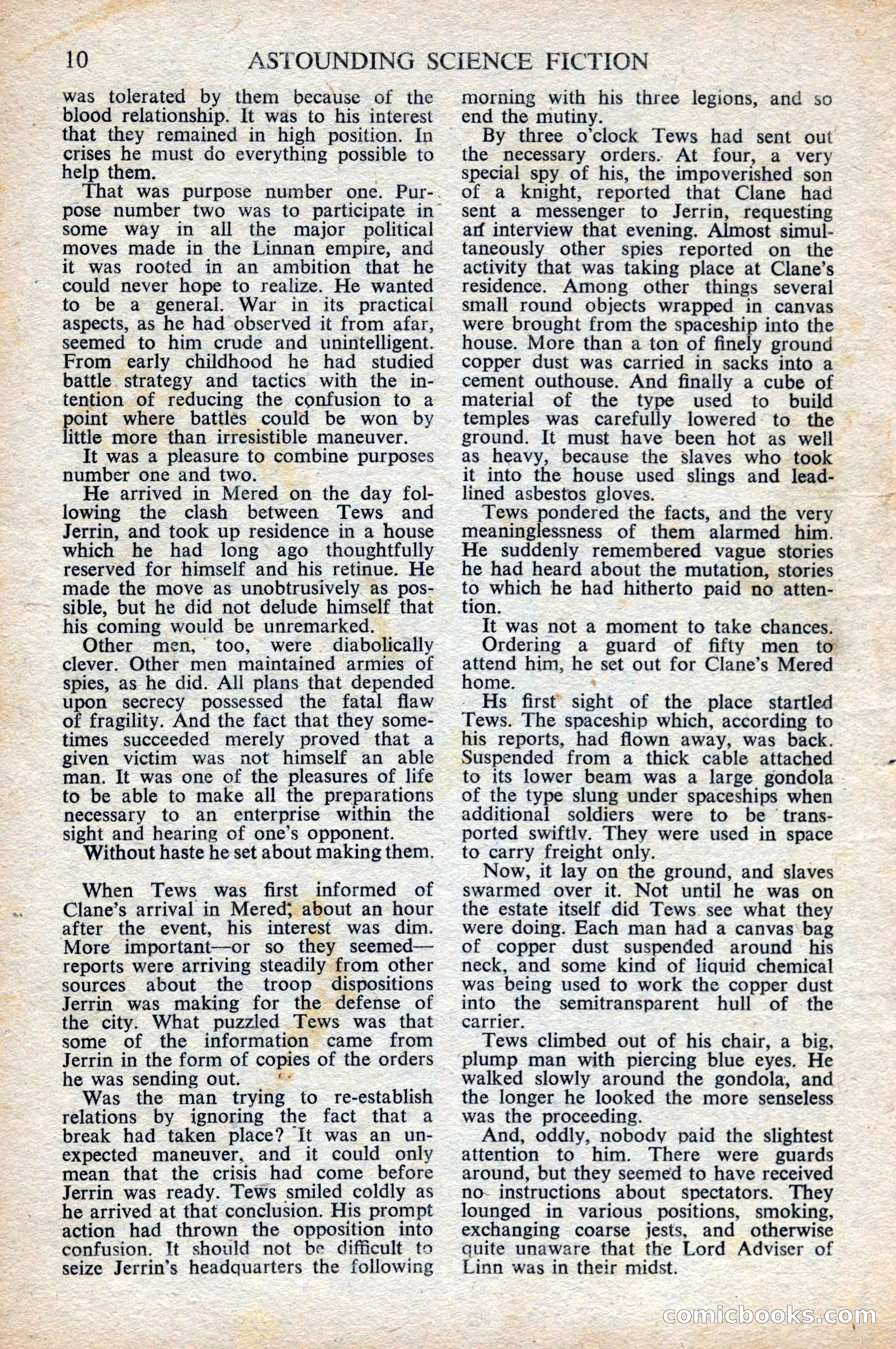 Astounding Science Fiction, British Edition, October 1947 — page 12 of 68