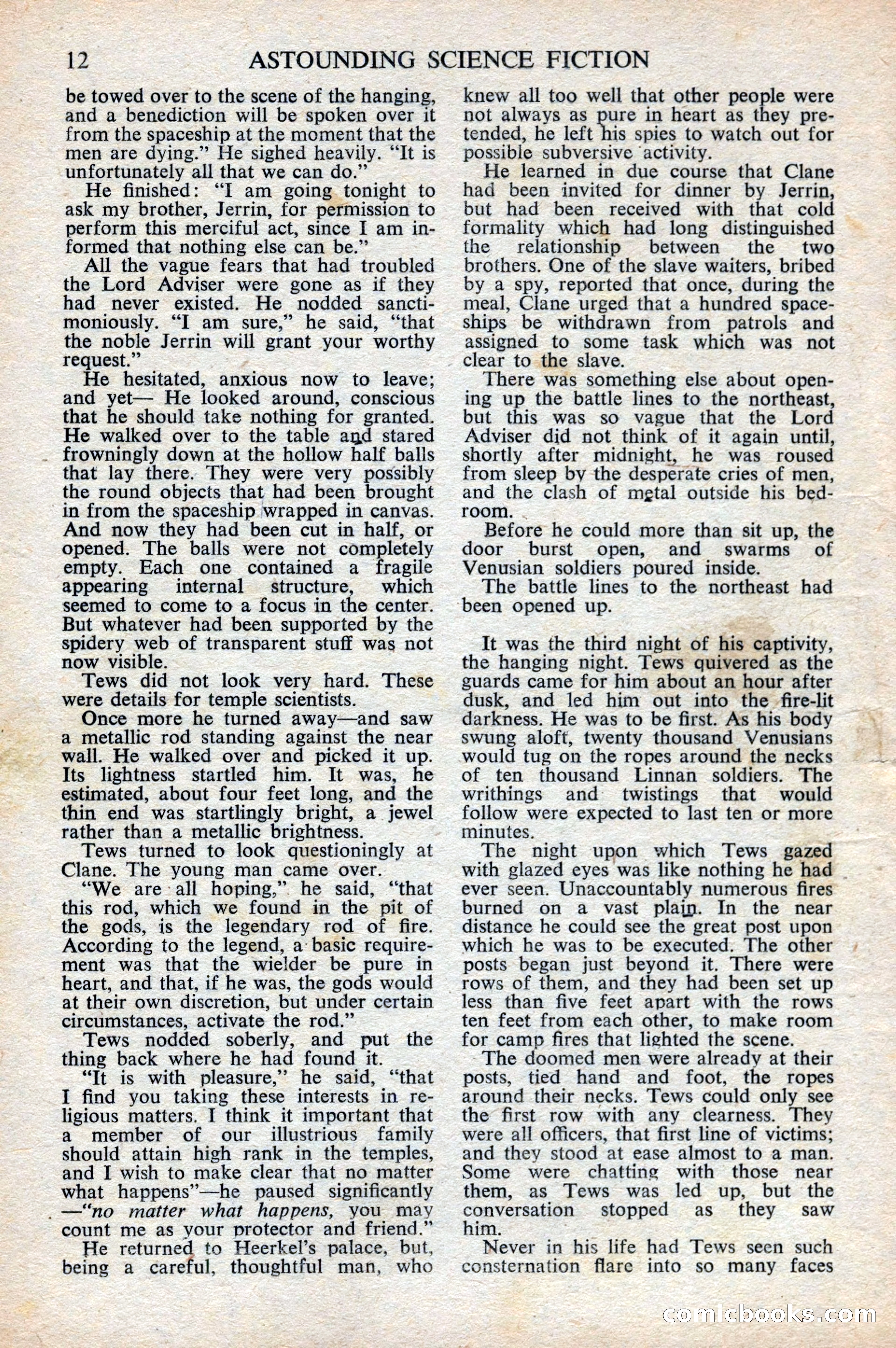 Astounding Science Fiction, British Edition, October 1947 — page 14 of 68