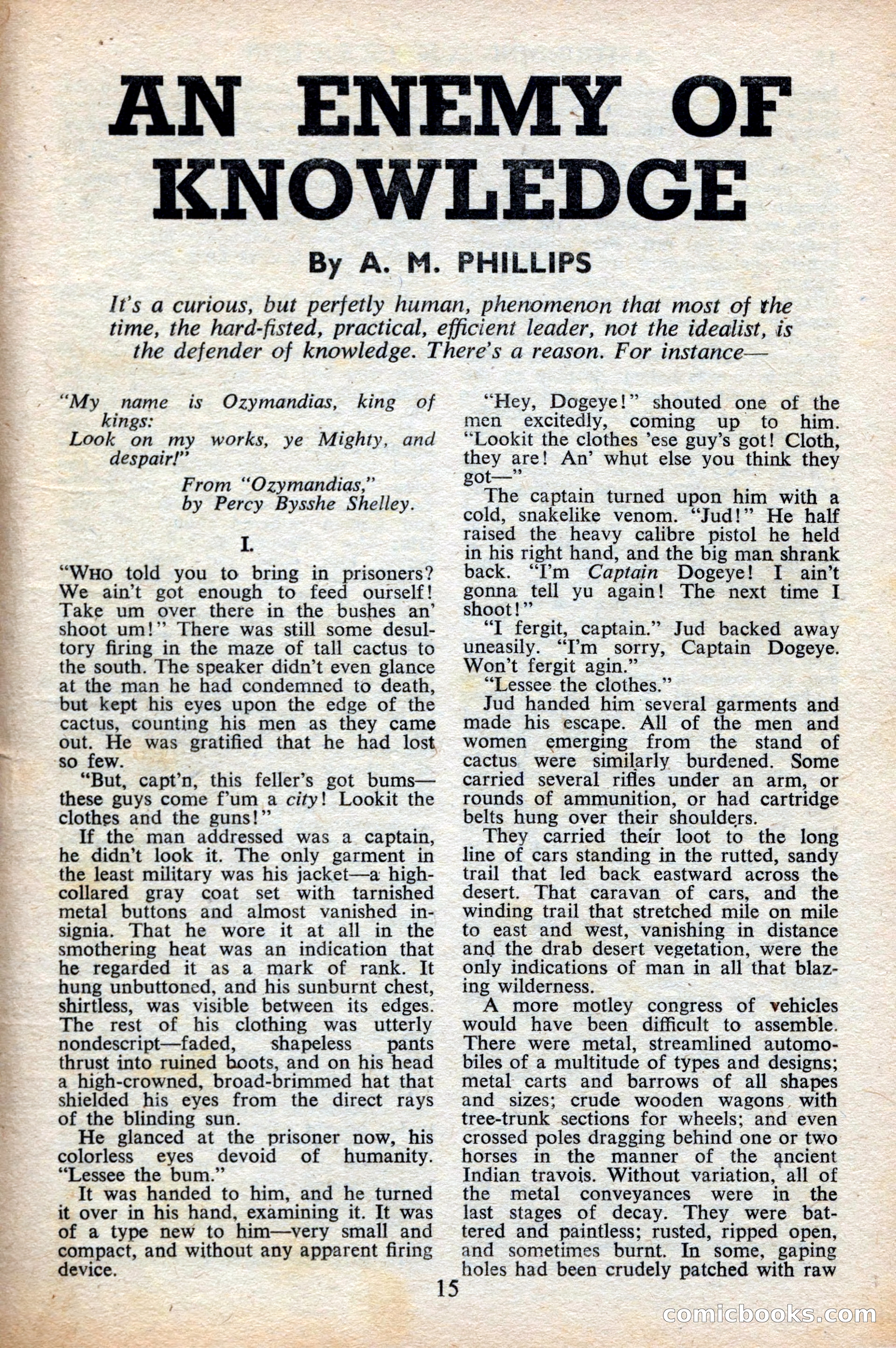 Astounding Science Fiction, British Edition, October 1947 — page 17 of 68