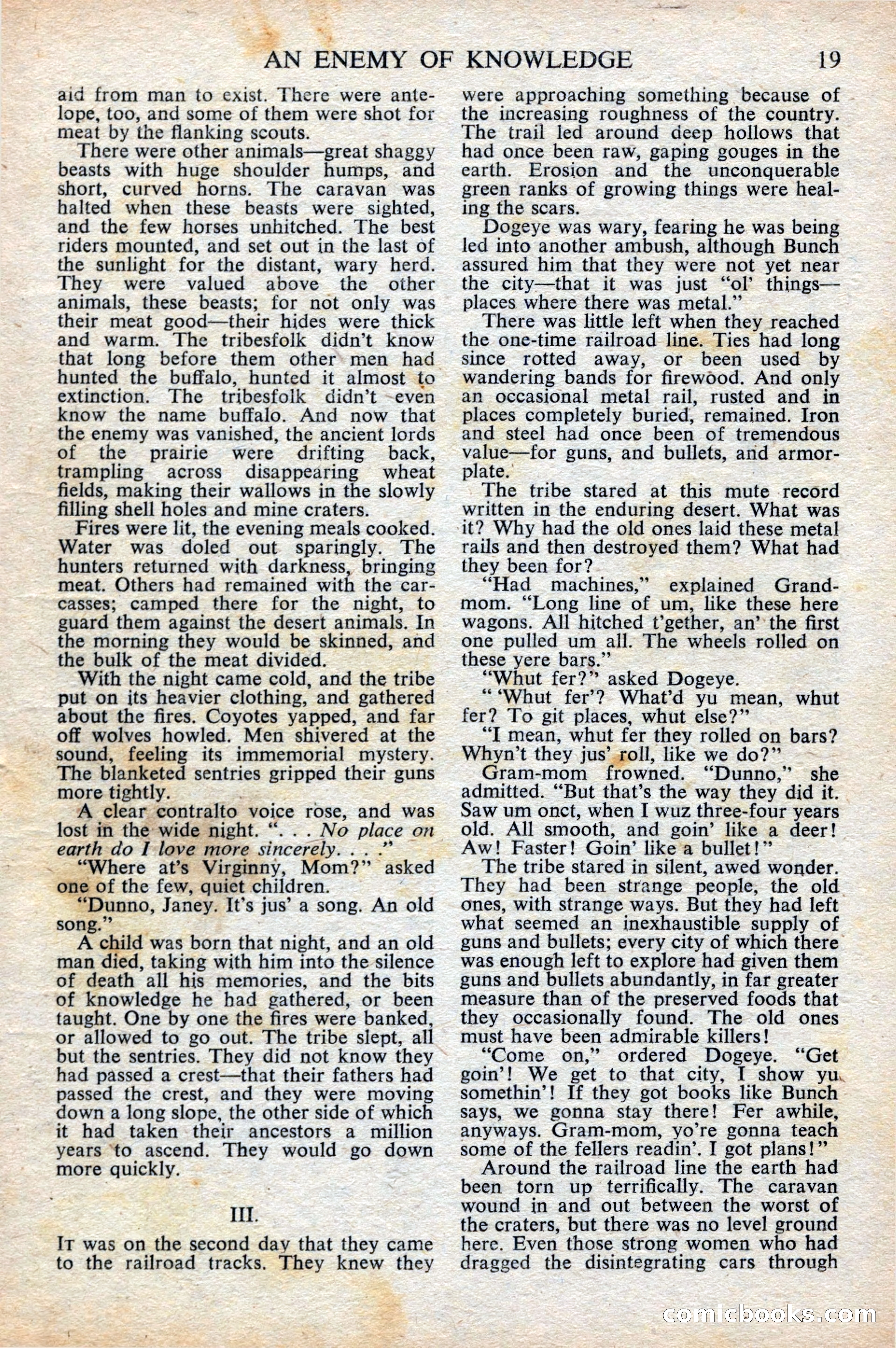 Astounding Science Fiction, British Edition, October 1947 — page 21 of 68