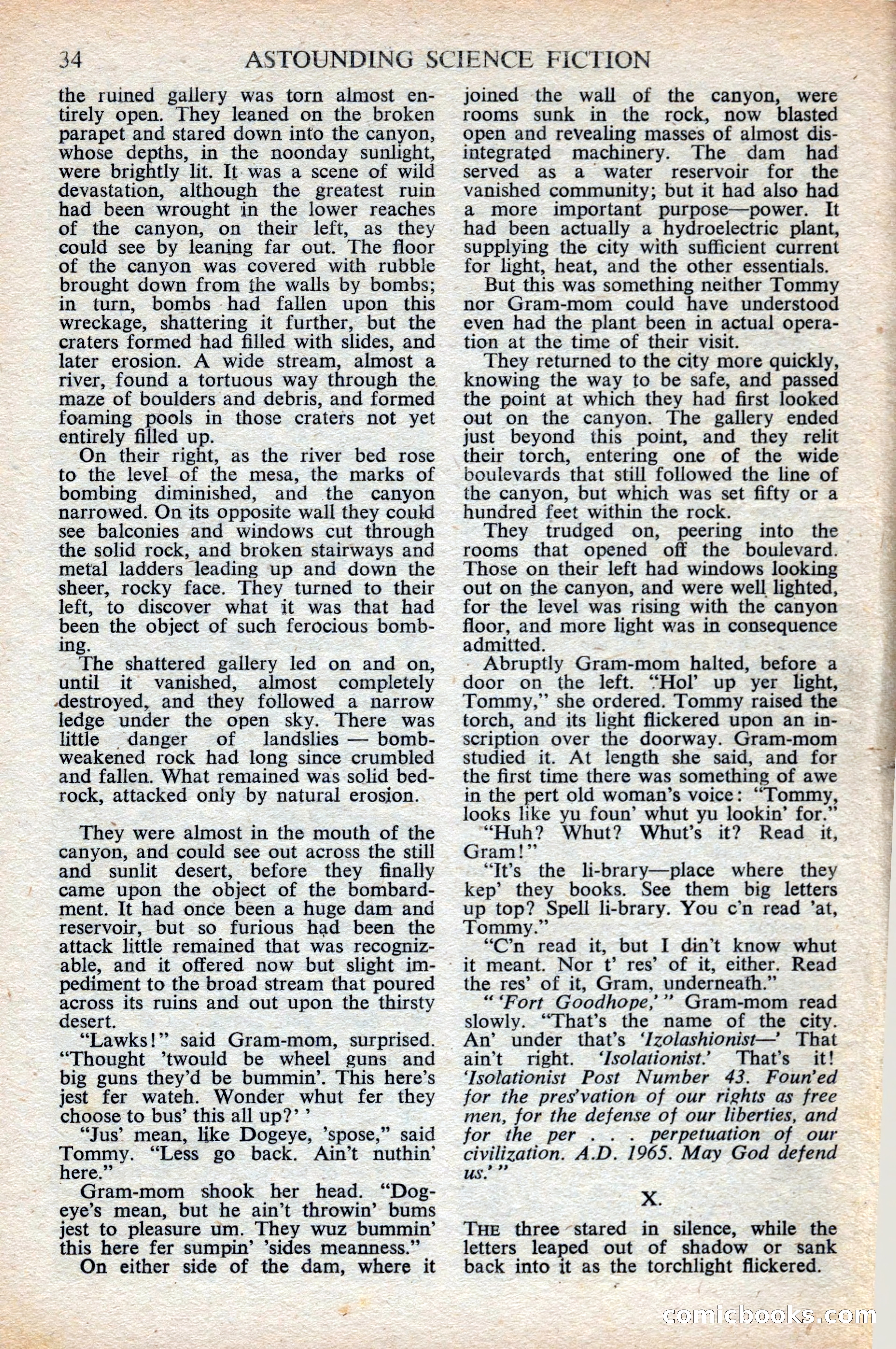 Astounding Science Fiction, British Edition, October 1947 — page 36 of 68