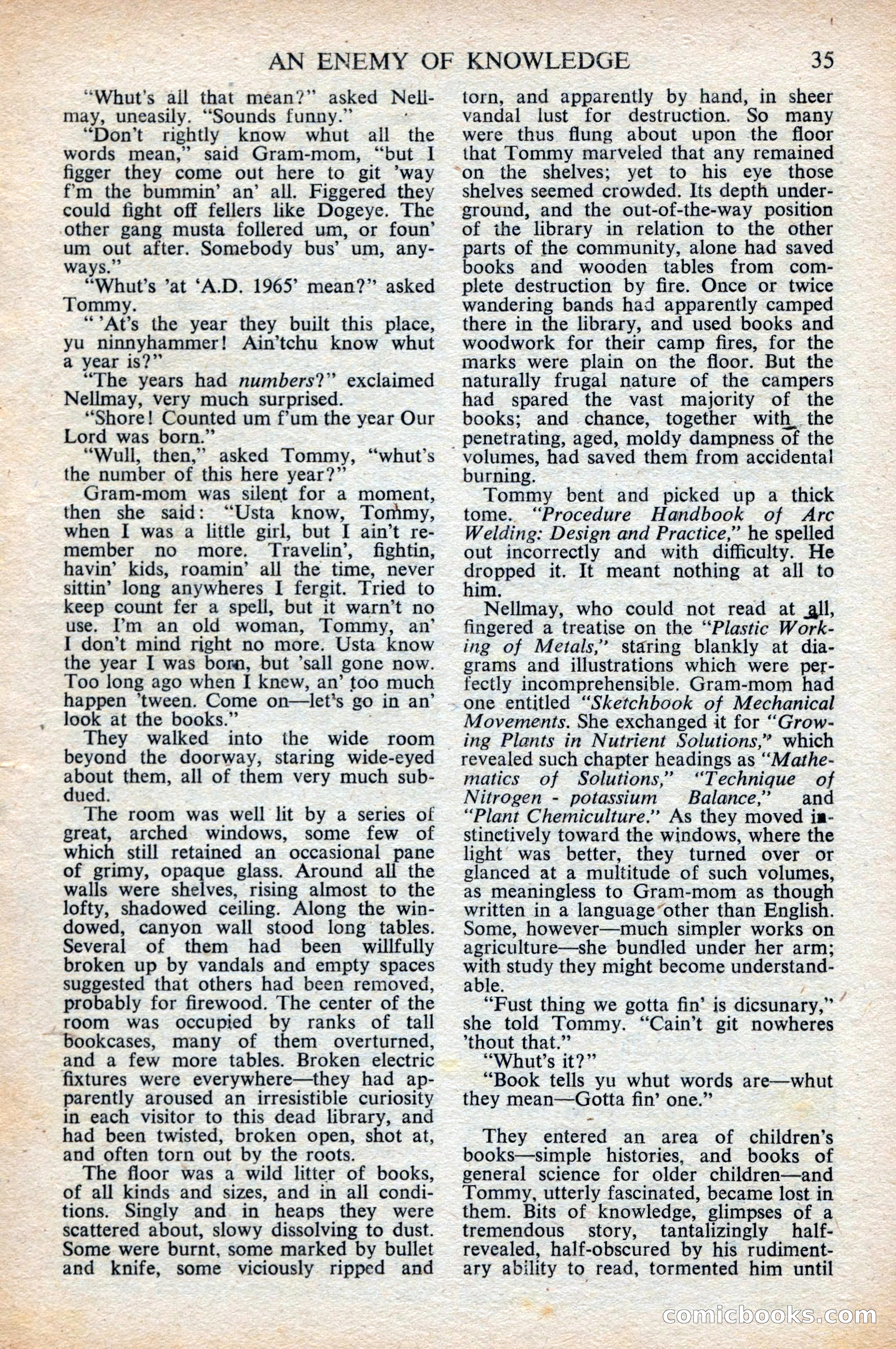 Astounding Science Fiction, British Edition, October 1947 — page 37 of 68