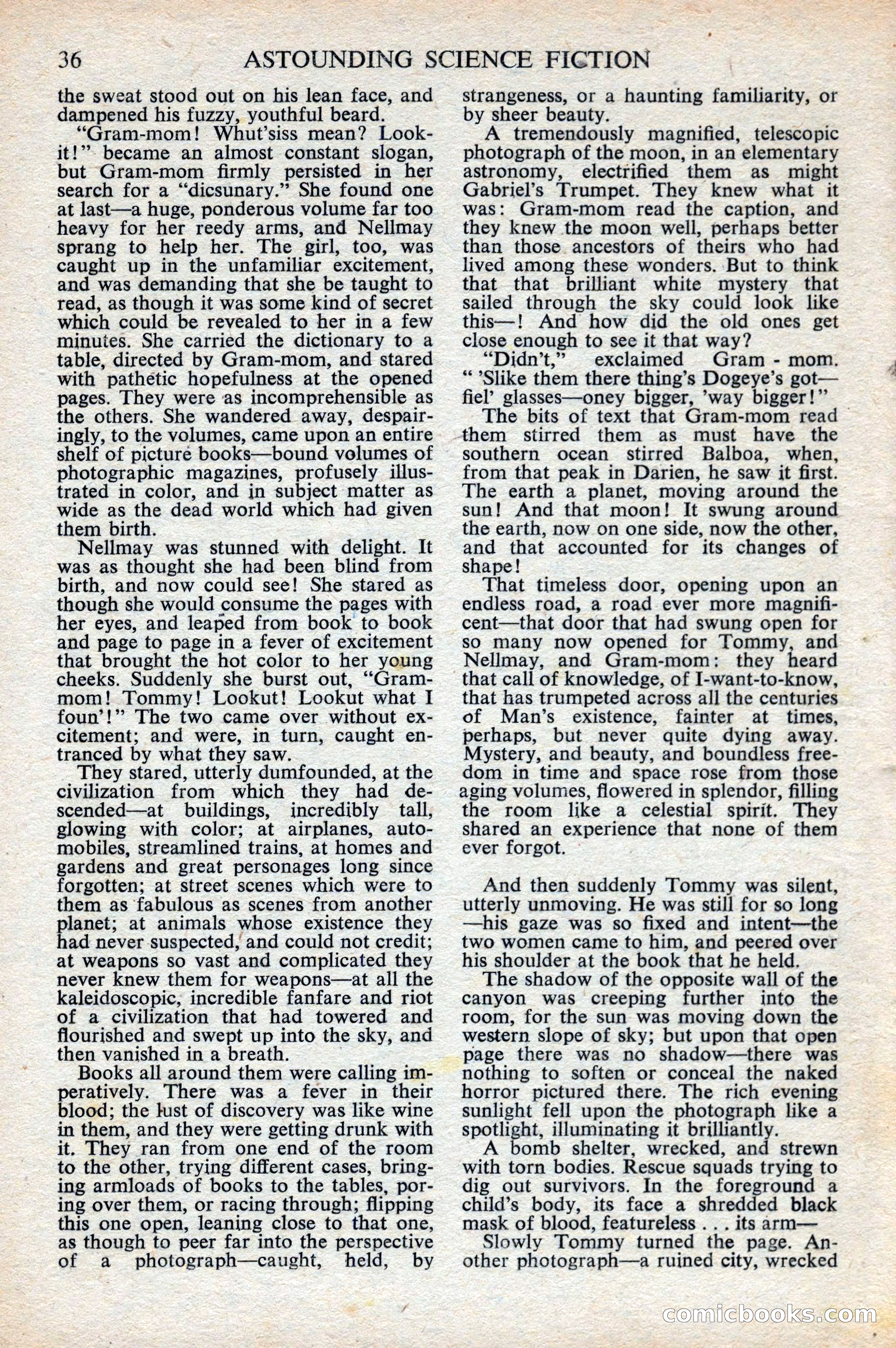 Astounding Science Fiction, British Edition, October 1947 — page 38 of 68