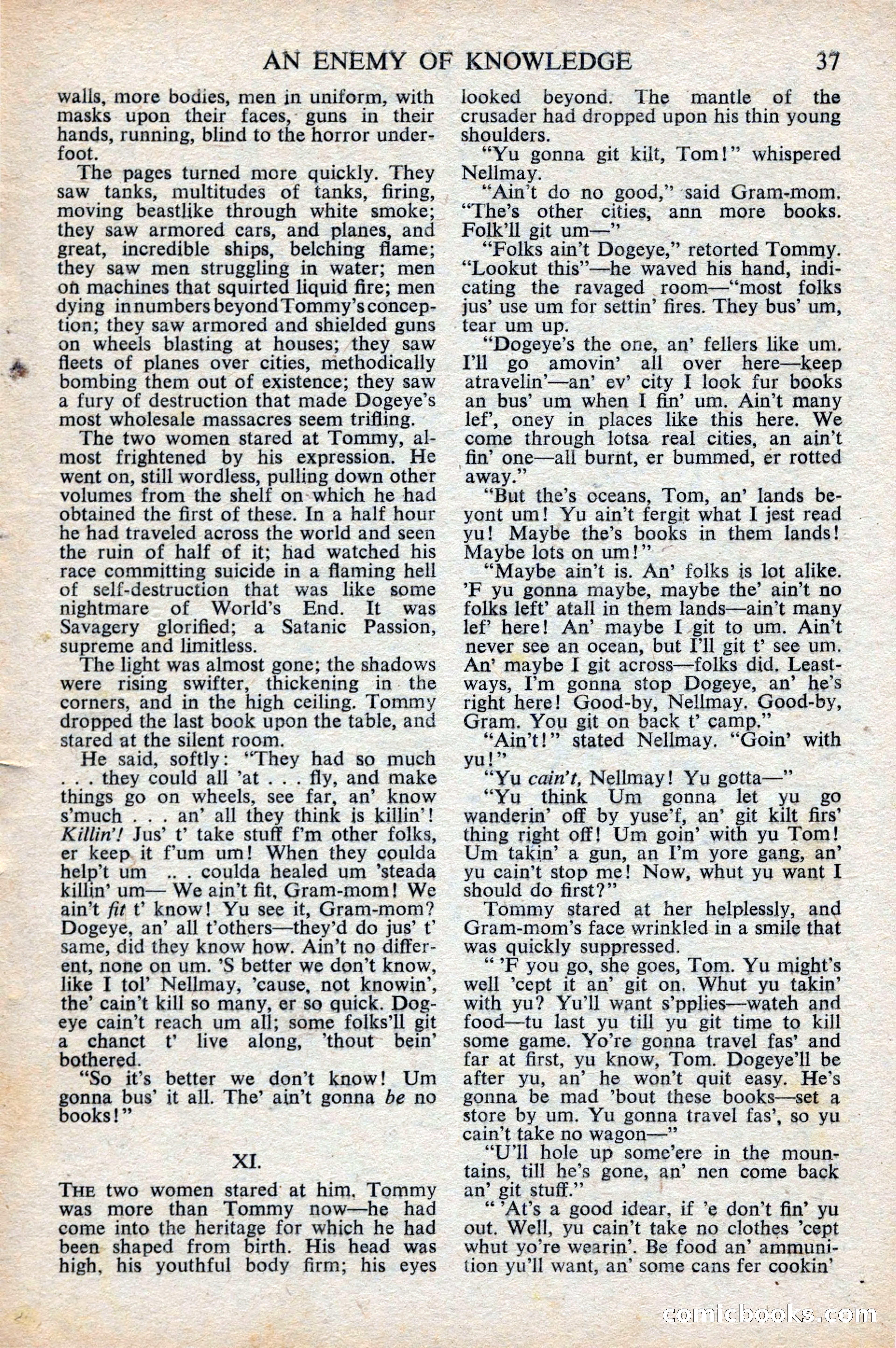 Astounding Science Fiction, British Edition, October 1947 — page 39 of 68