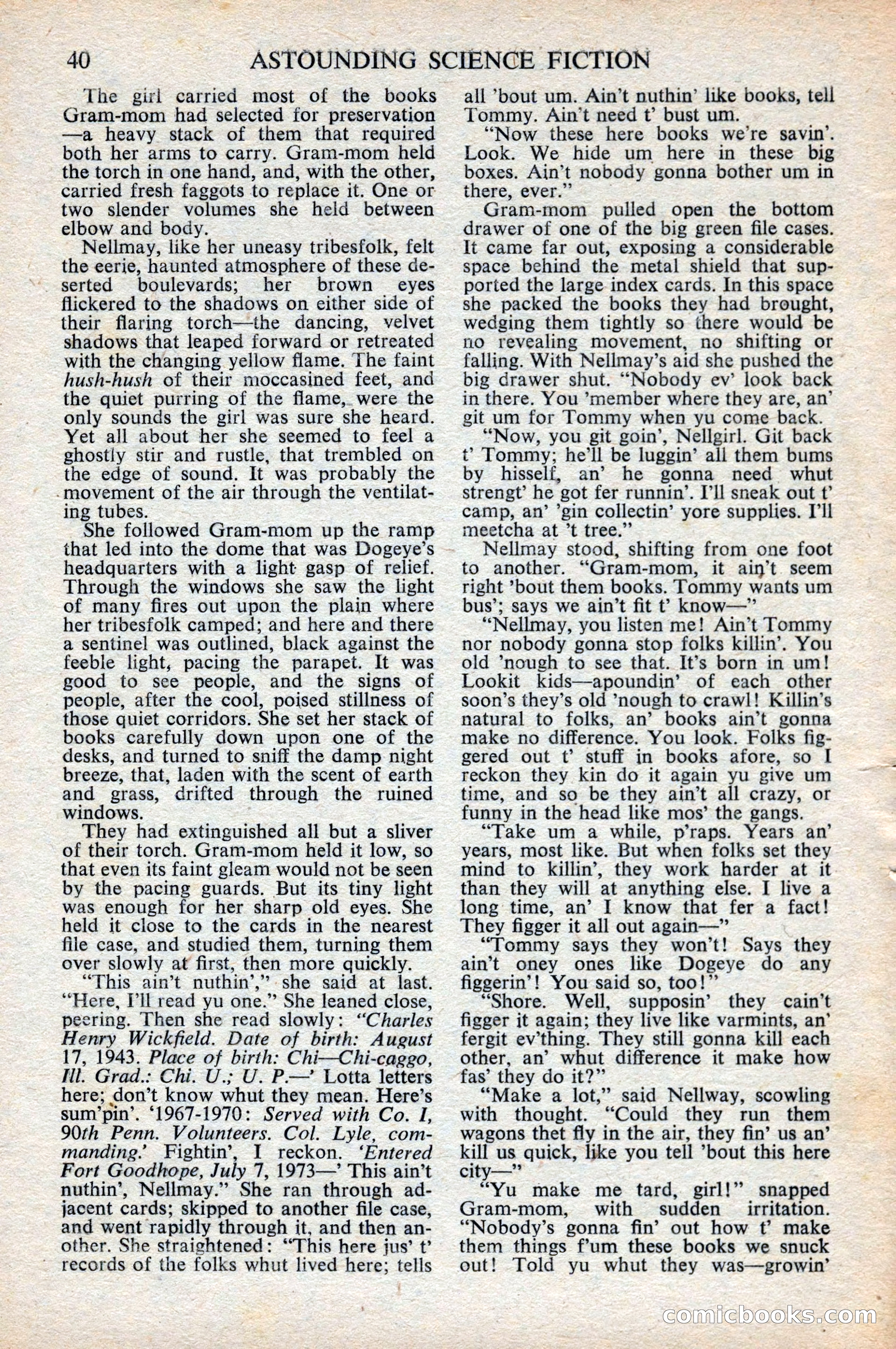 Astounding Science Fiction, British Edition, October 1947 — page 42 of 68
