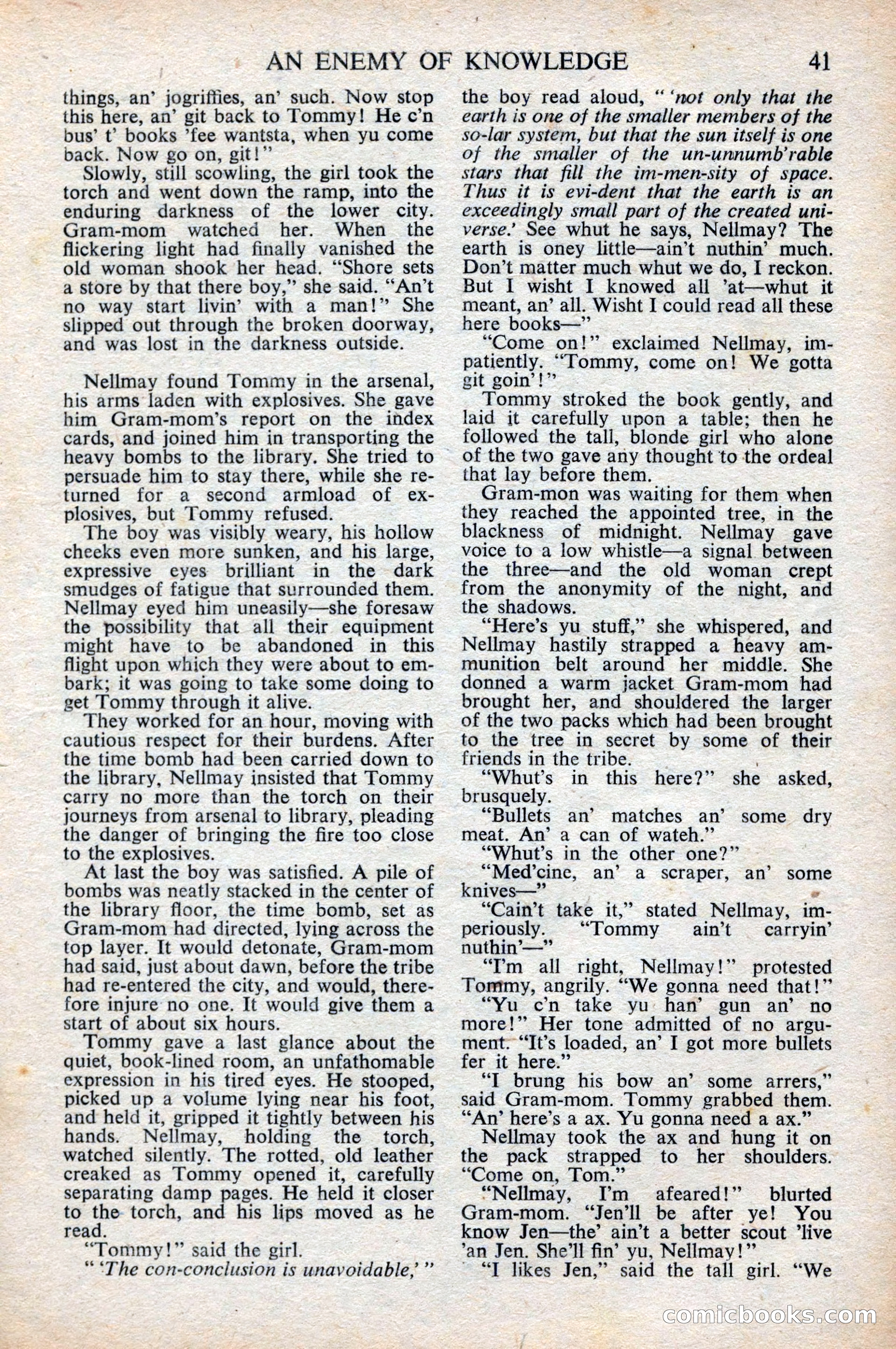 Astounding Science Fiction, British Edition, October 1947 — page 43 of 68