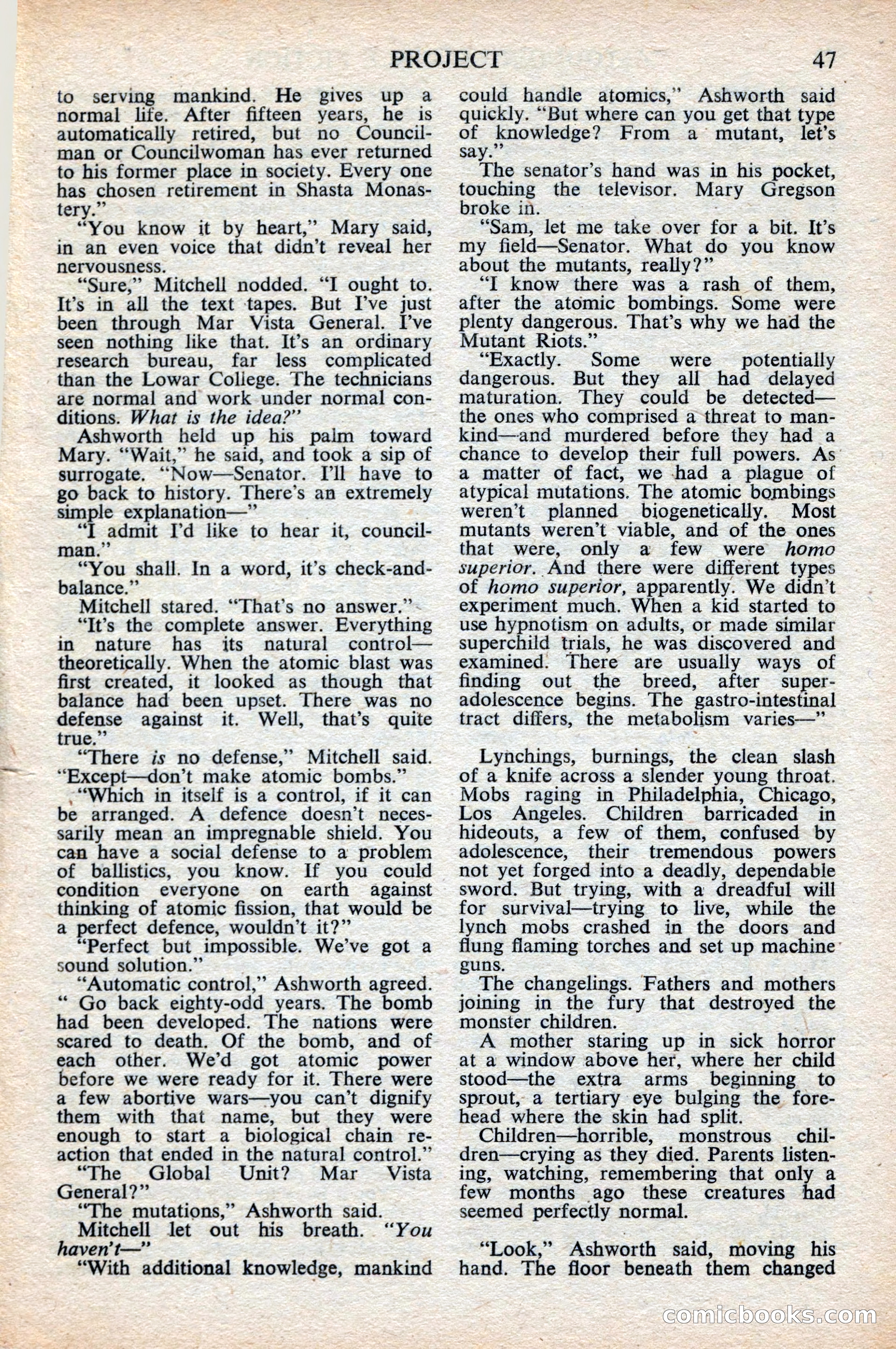 Astounding Science Fiction, British Edition, October 1947 — page 49 of 68