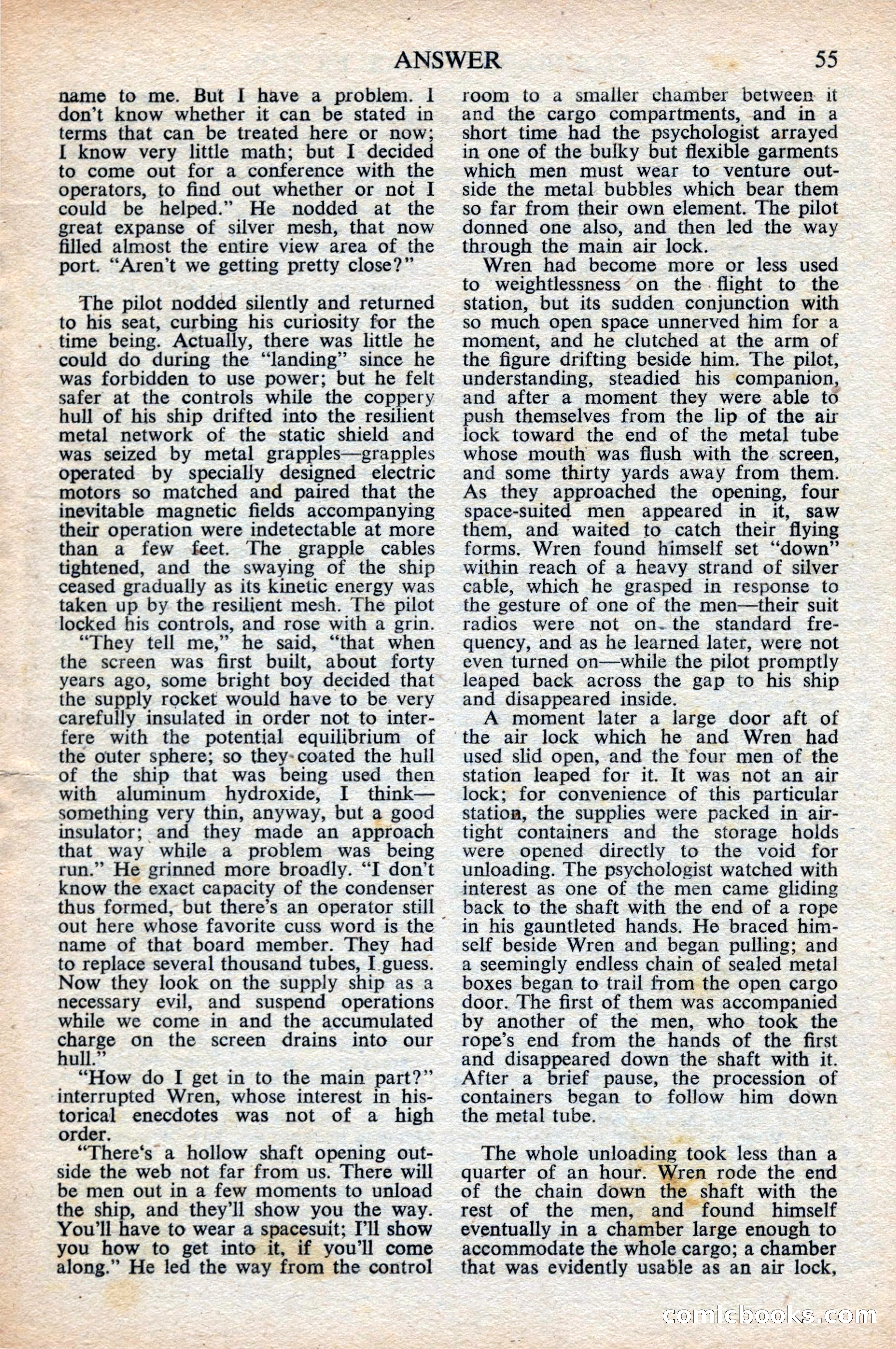 Astounding Science Fiction, British Edition, October 1947 — page 57 of 68