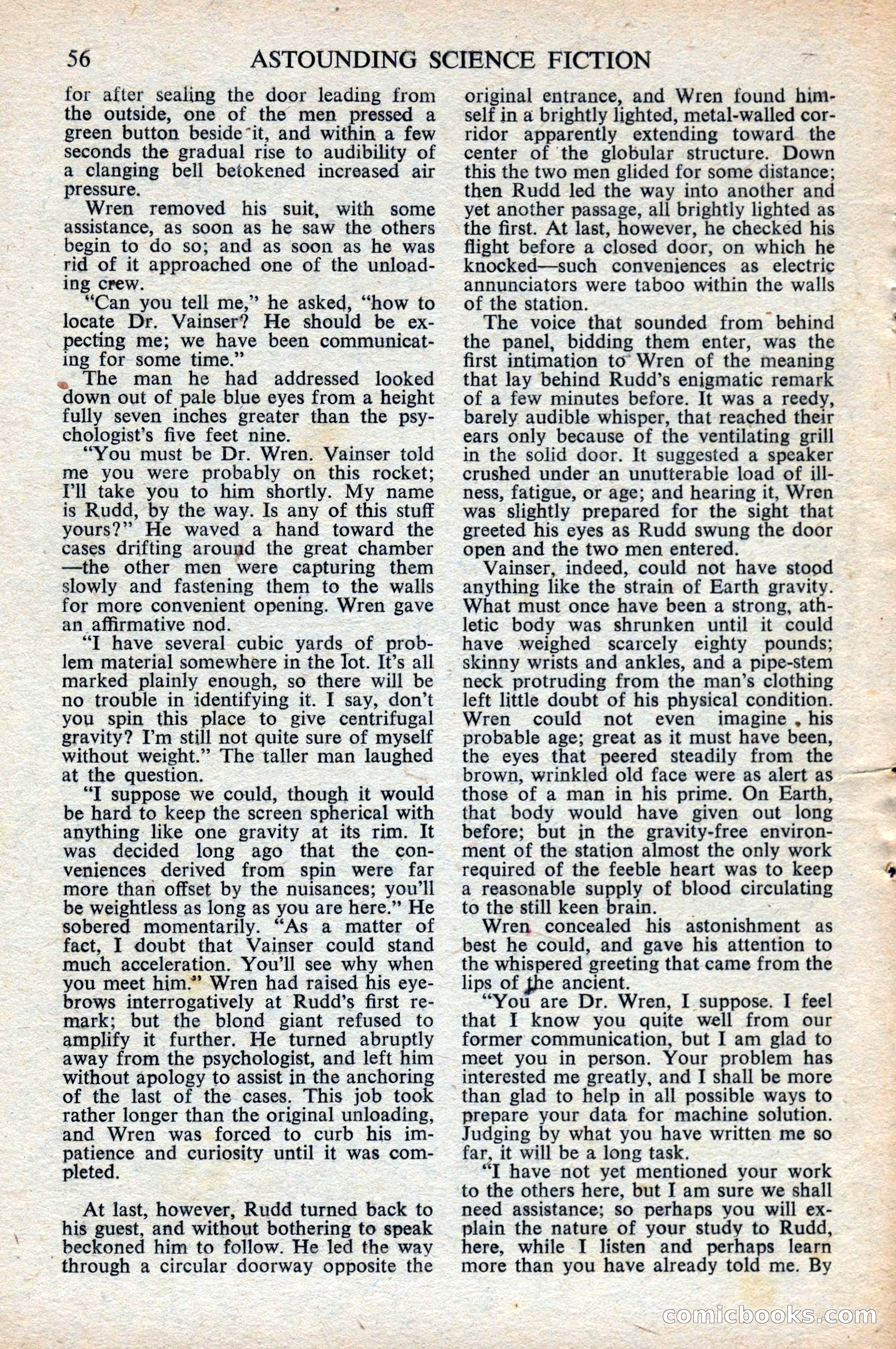 Astounding Science Fiction, British Edition, October 1947 — page 58 of 68