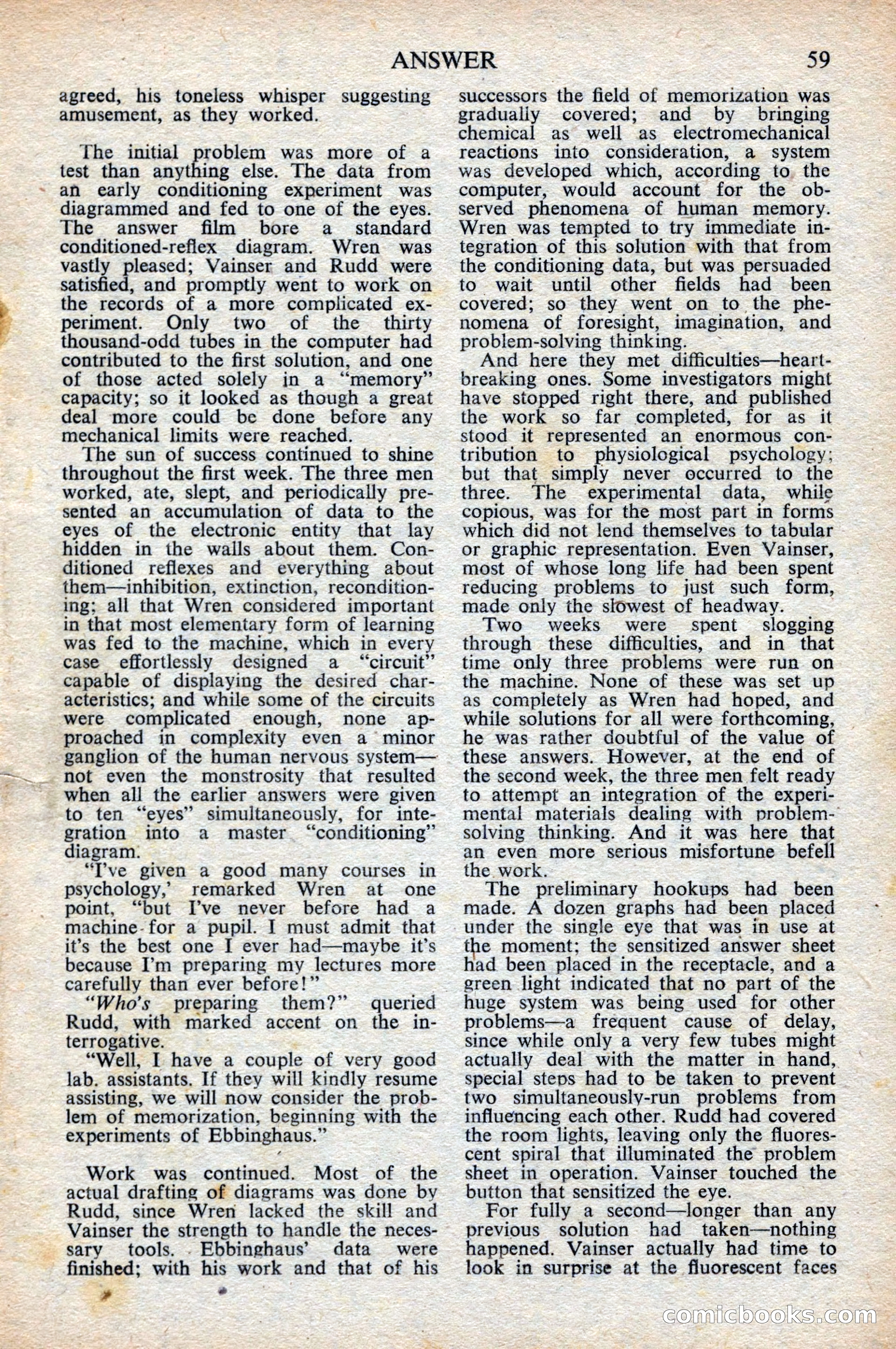 Astounding Science Fiction, British Edition, October 1947 — page 61 of 68