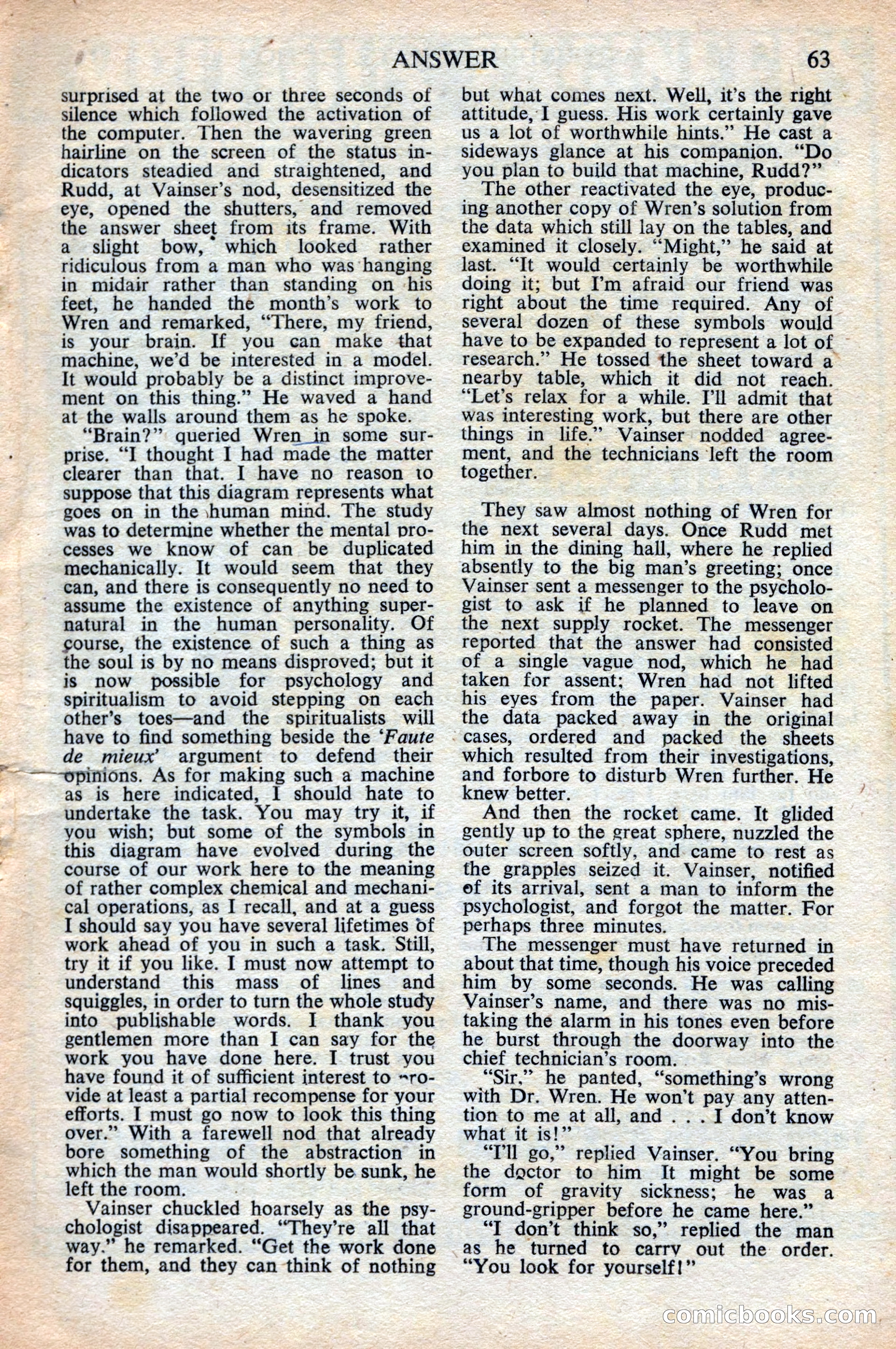 Astounding Science Fiction, British Edition, October 1947 — page 65 of 68