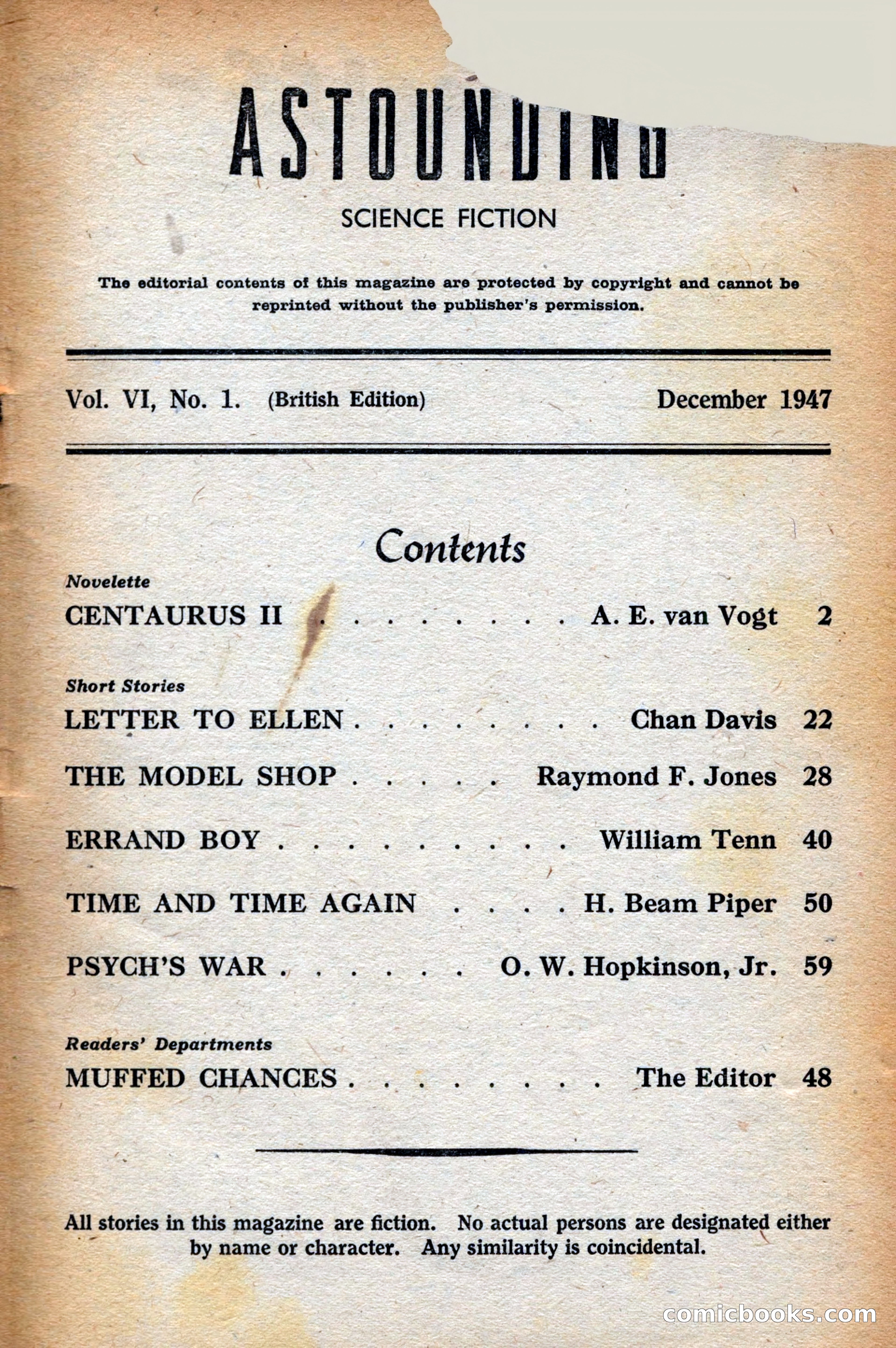 Astounding Science Fiction, British Edition — page 3 of 68