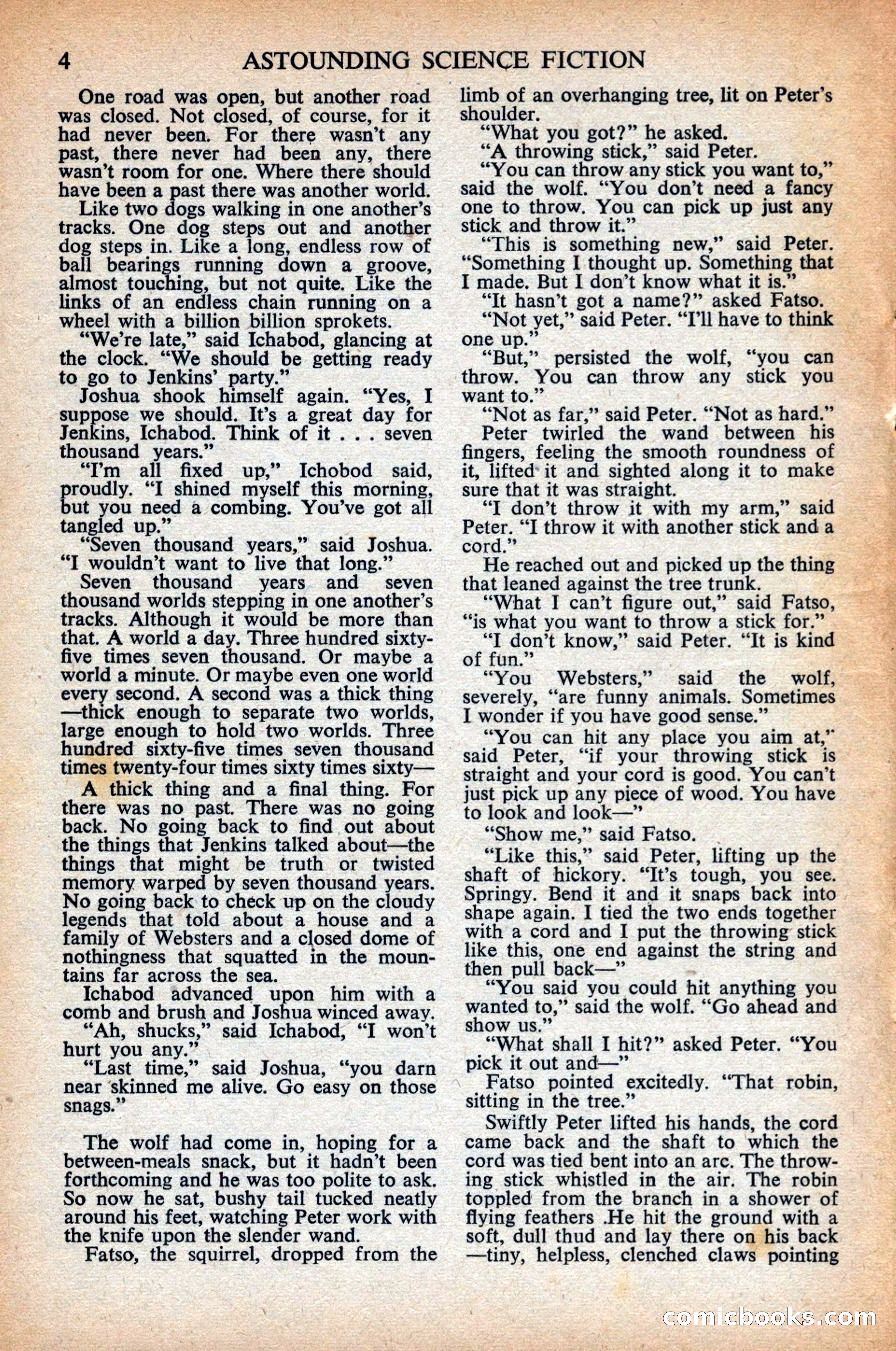 Astounding Science Fiction, British Edition, April 1948 — page 6 of 68